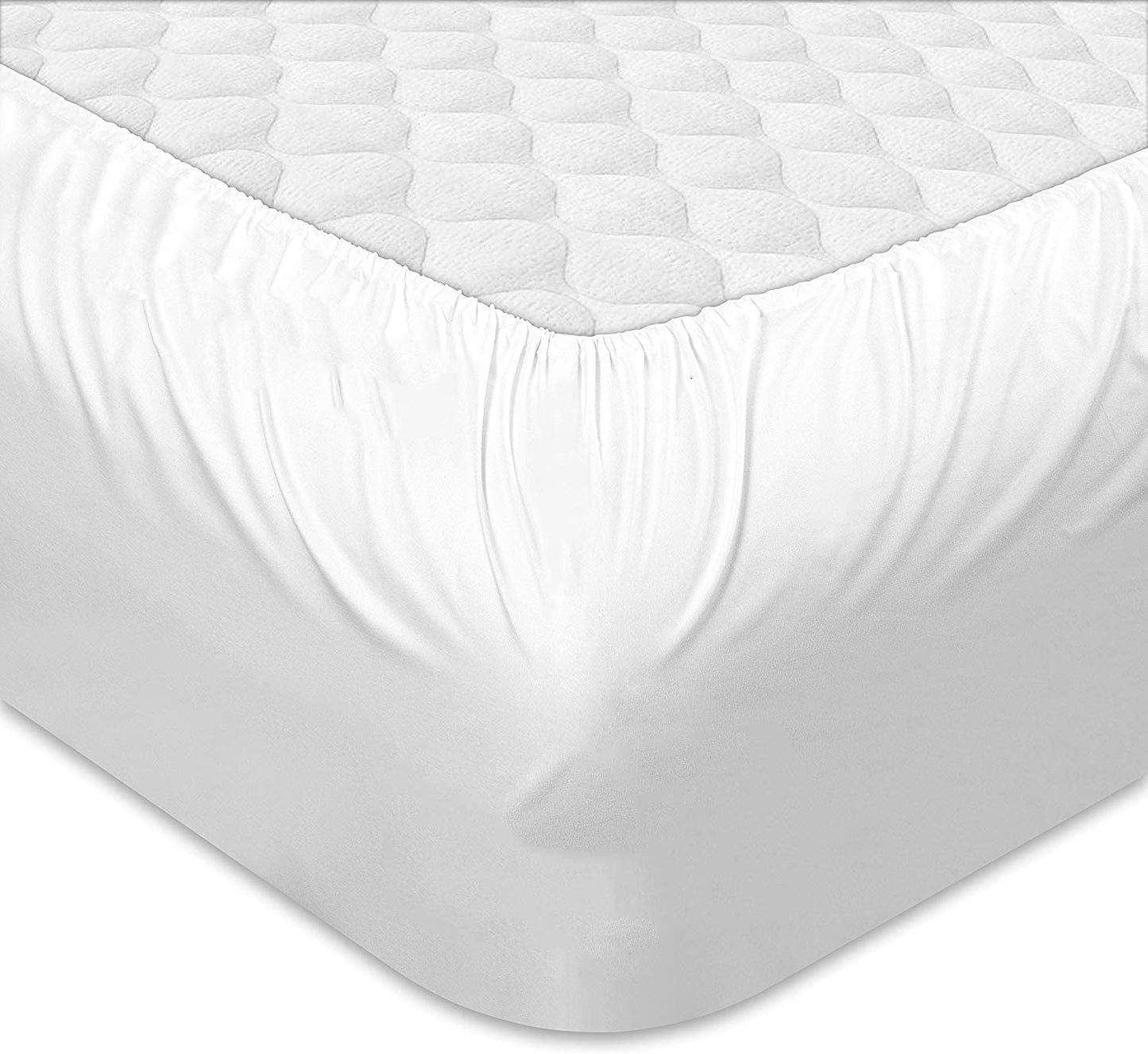 Breathable Luxury 100% Cotton Hospital Bedsheets Set - 1 Flat Sheet, 1 Fitted Sheet (10" Inch) Deep Pocket, 1 Pillowcase, Best & Comfor... - Premium Ultra-Soft Pillowcase Pair for Sleeping Detail