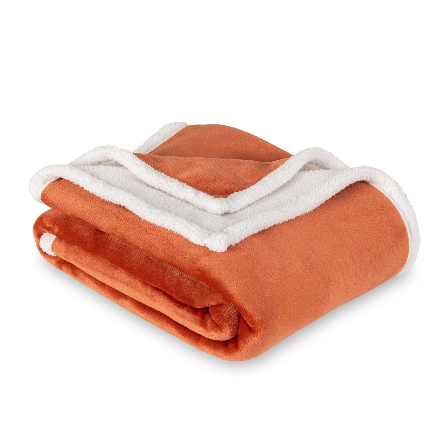 Decorative Knitted Reversible Printed Velvet Plush and Hampshire Faux Shearling Soft Throw Blanket, Standard Size, Auburn Sun - Lightweight Plush Warm Blanket for All Seasons Detail