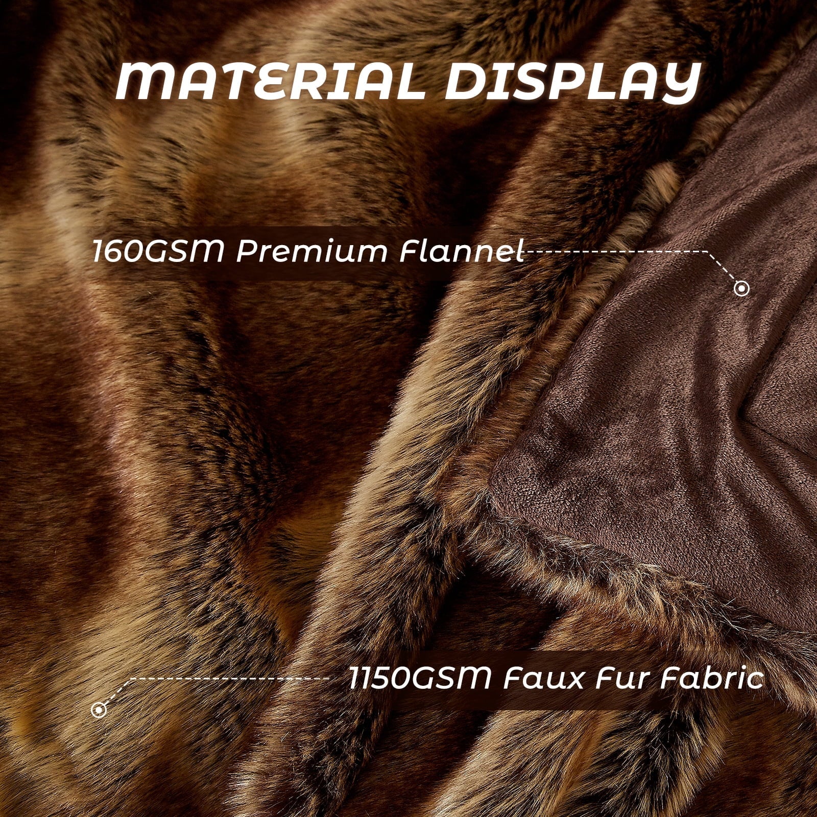 Cozy Fleece Luxury Faux Fur Throw Blanket for Bed Super Thick Warm Long Fluff Fuzzy Blankets for Bedroom Living Room, 60" x 80", ... - Luxury Knitted Decorative Throw Blanket with Fringes Detail