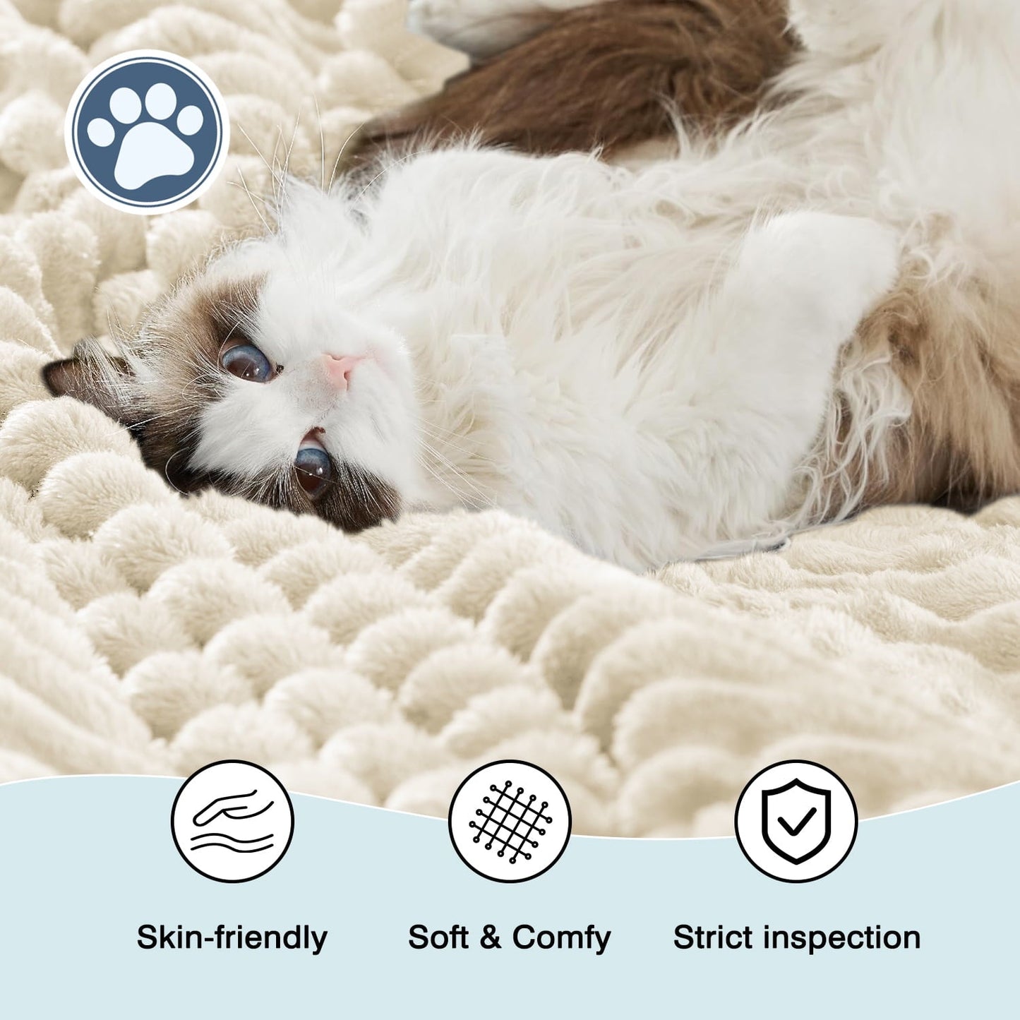 Reversible Sherpa Extra Soft with Strip, Plush Fuzzy Cozy Bed s and s for Couch,Bed,Sofa,Lightweight and Versatile s for Office Bedroom... - Cozy Fleece Throw Blanket for Couch & Bed Detail