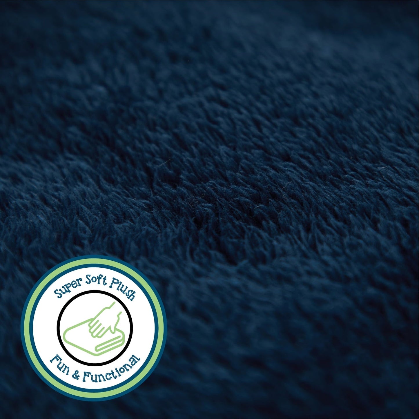 Reversible Sherpa Soft, Navy Blue, Oversized, Fuzzy, Throw Blanket for Kids, 72 x 50 inches - Lightweight Plush Warm Blanket for All Seasons Detail