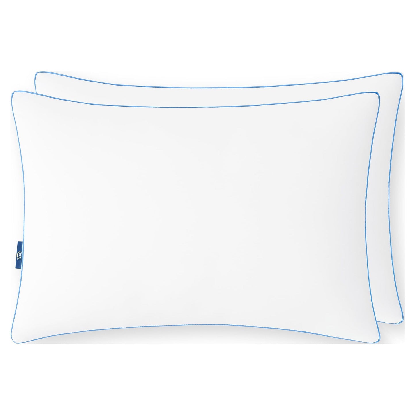 Ergonomic Memory Foam Extra Firm Pillow, Standard/Queen, 2 Pack, Hypoallergenic - Orthopedic Shredded Foam Bed Pillow Set Detail