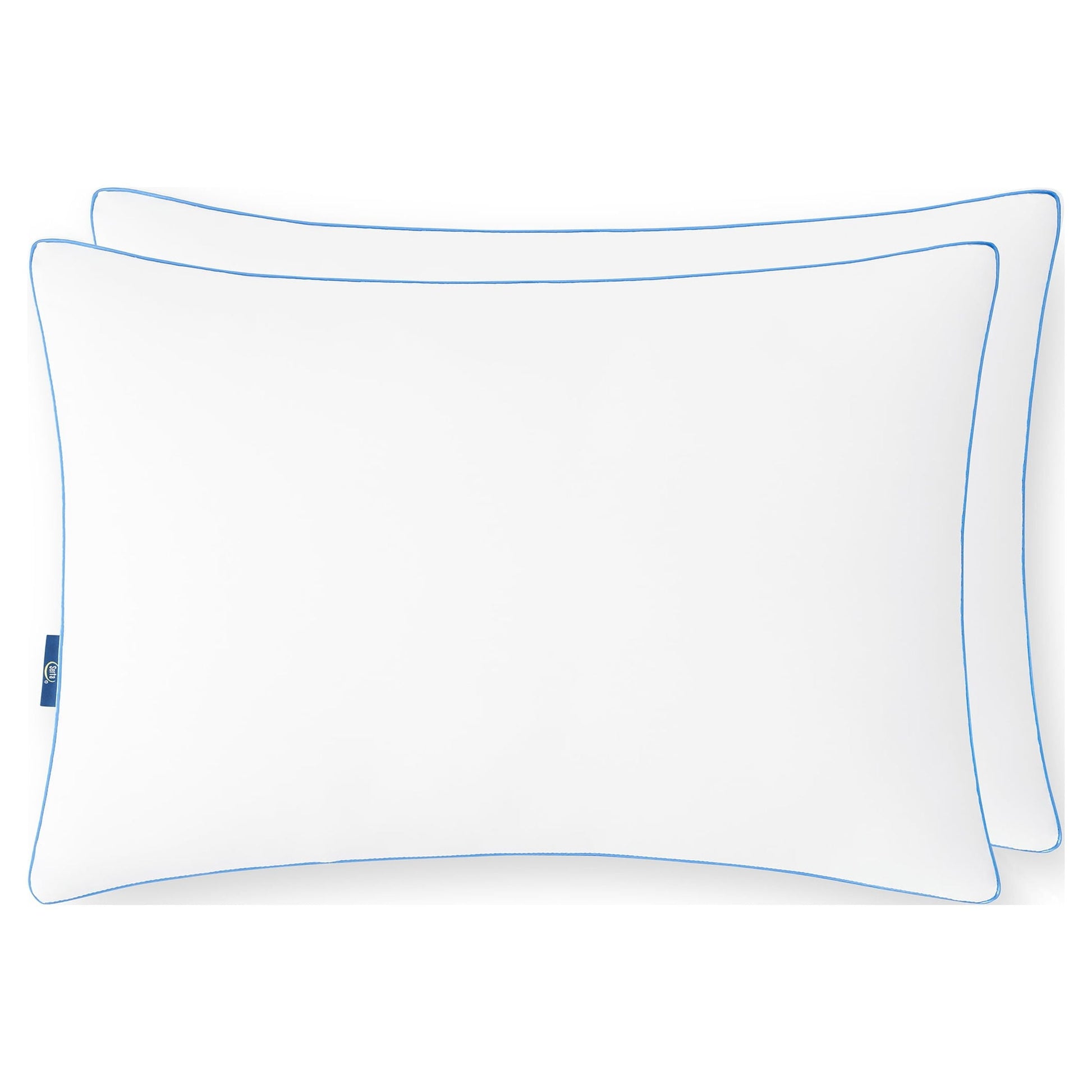 Ergonomic Memory Foam Extra Firm Pillow, Standard/Queen, 2 Pack, Hypoallergenic - Orthopedic Shredded Foam Bed Pillow Set Detail