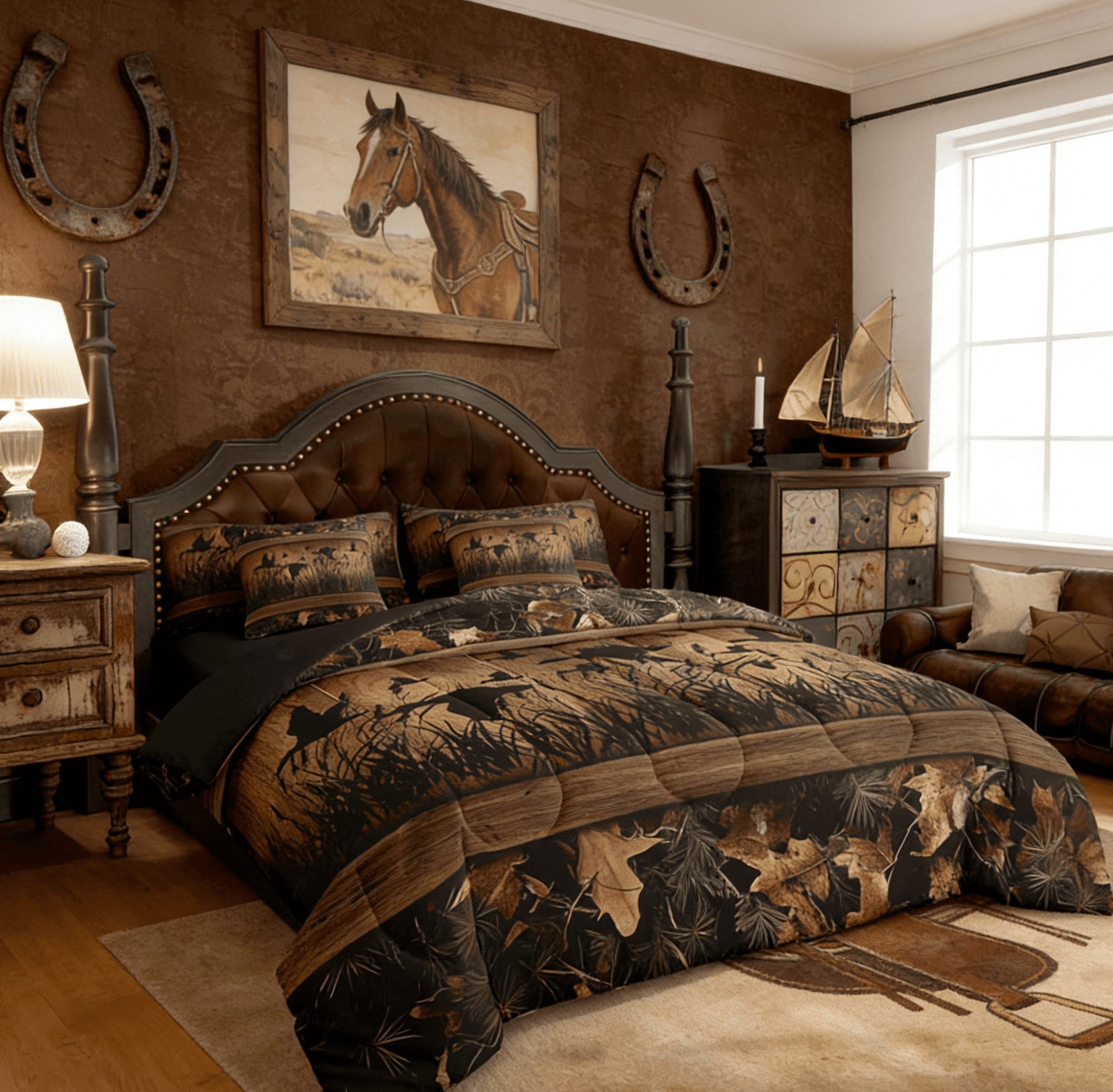 Heavyweight Warmth 7 Piece Camo Mallard Duck Comforter Set With Sheets Men Rustic Farmhouse Cabin Bed In A Bag Full,Hunting Woodland Duc... - Cloud-Like Soft Lightweight Bed Comforter Detail