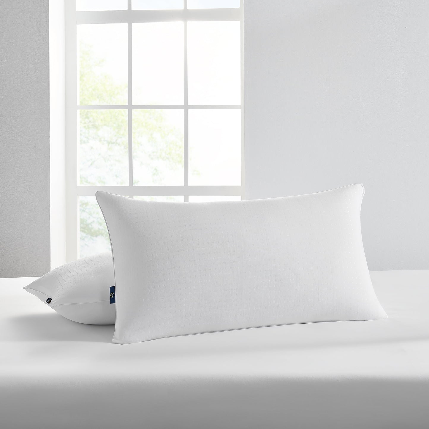 Orthopedic Support Won't Go Flat Bed Pillow, King, 2 Pack - Orthopedic Shredded Foam Bed Pillow Set Detail