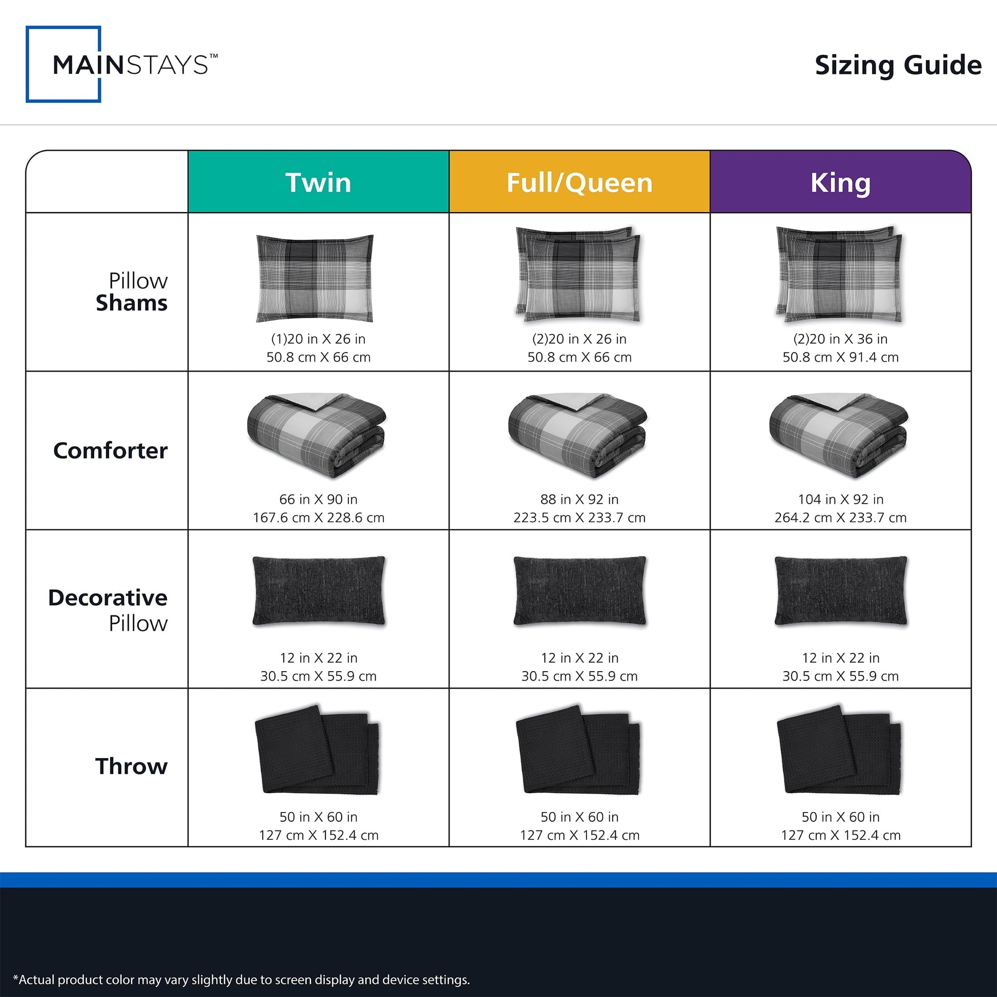 Heavyweight Warmth Full/Queen Comforter Set, All-Season, 5-Piece, Grey Plaid - Luxurious Quilted Duvet Cover Set Detail