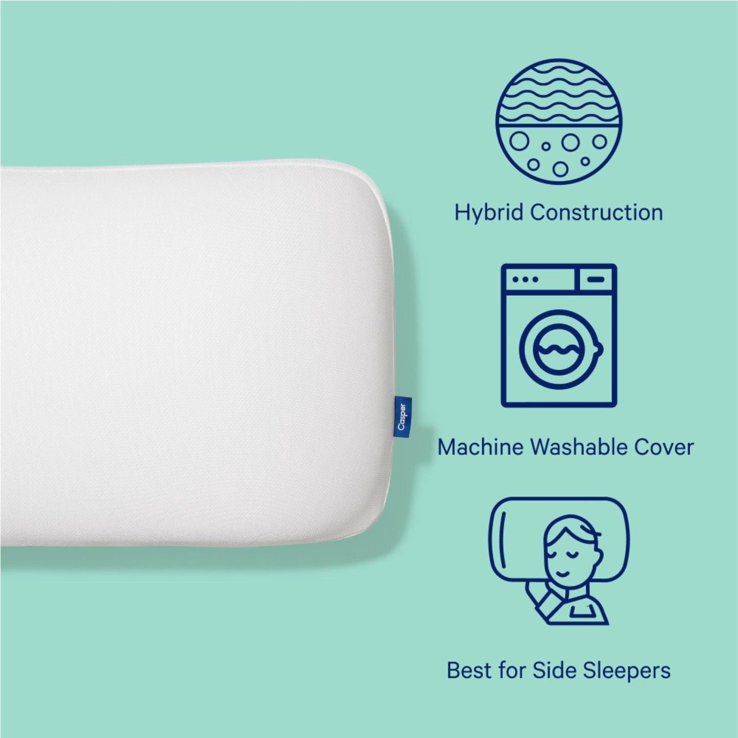 Orthopedic Support Essential Cooling Hybrid Pillow, Standard - Hotel Quality Plush Sleeping Pillows Detail