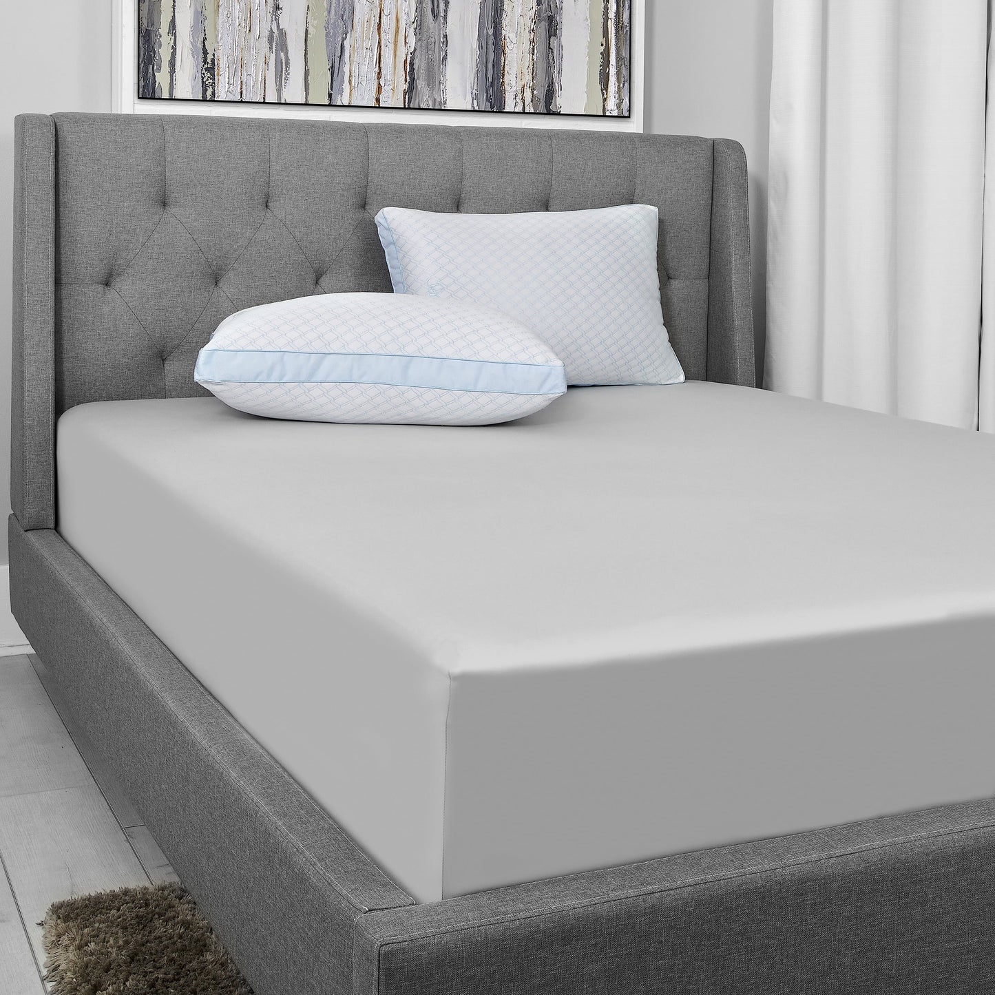 Ergonomic Memory Foam Cooling Performance Odor Neutralizing Extra Firm Support Machine Washable Pillow, King - Decorative Throw Pillow Cushion for Sofa & Bed Detail