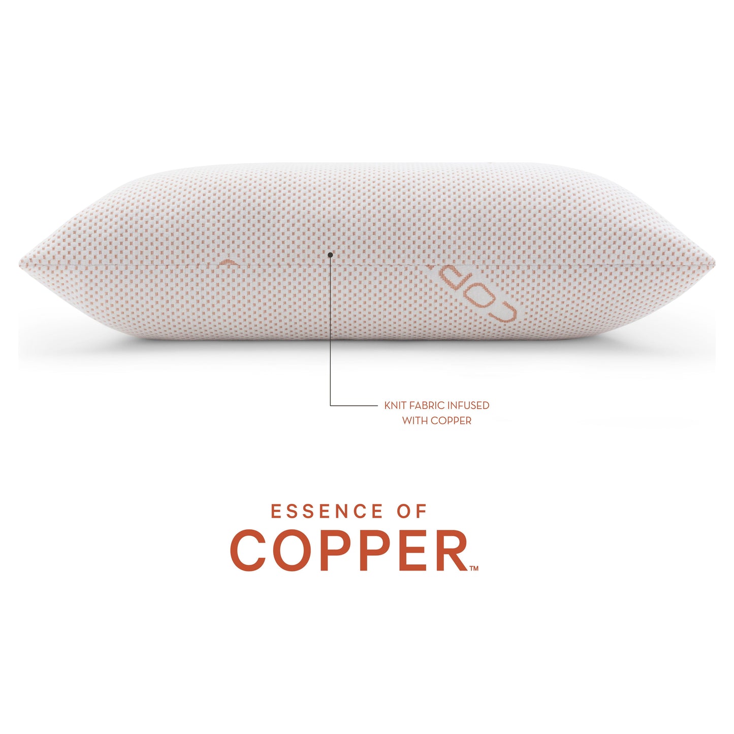 Decorative Plump Luxury Knit Bed Pillow 2 Pack, Standard/Queen, Polyester - Ergonomic Memory Foam Pillow for Neck Pain Support Detail