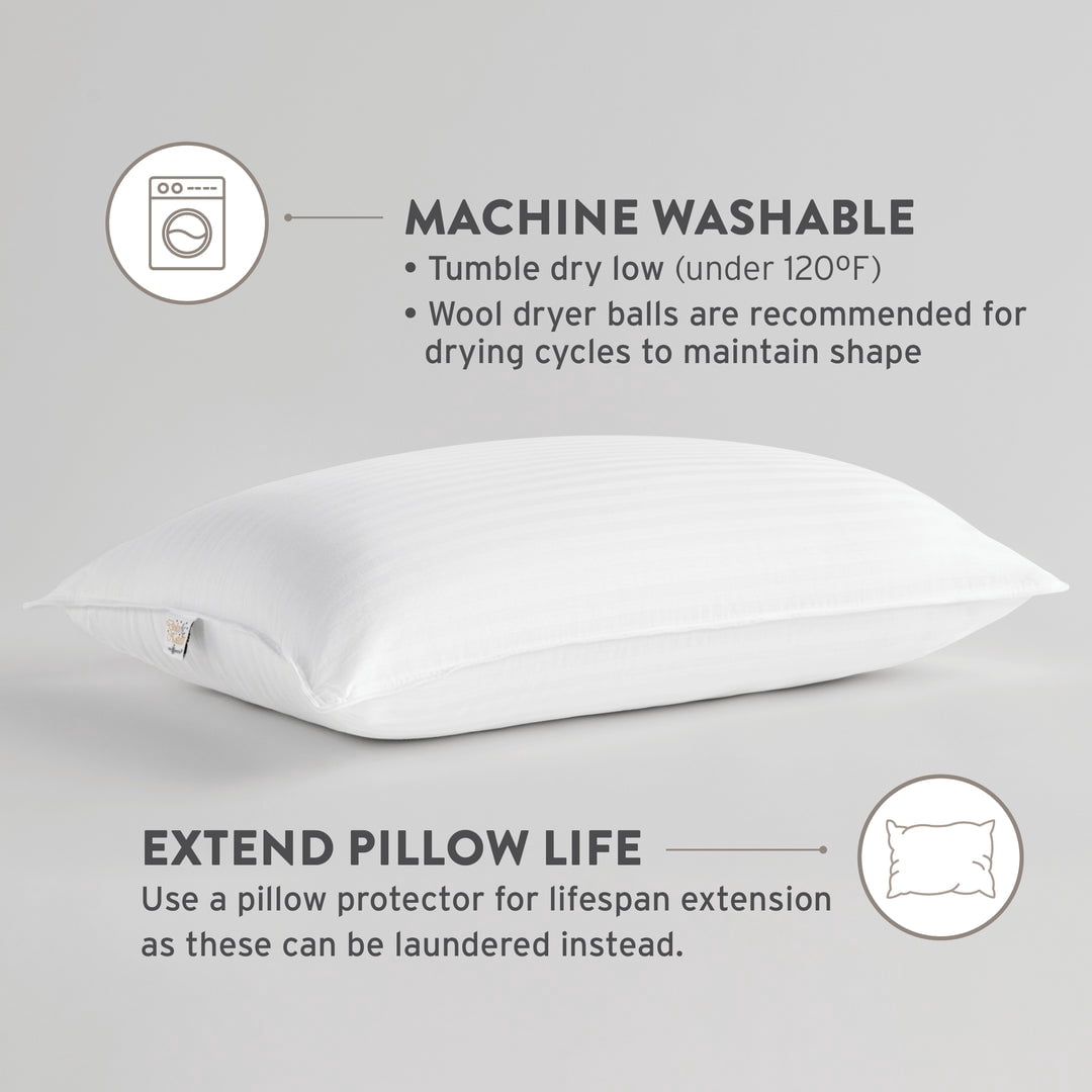 Decorative Plump Dolce Notte II Stomach, Side and Back Sleeper Bed Pillow for Sleeping | Hotel and Resort Quality | Hypoallergenic, Do... - Hotel Quality Plush Sleeping Pillows Detail