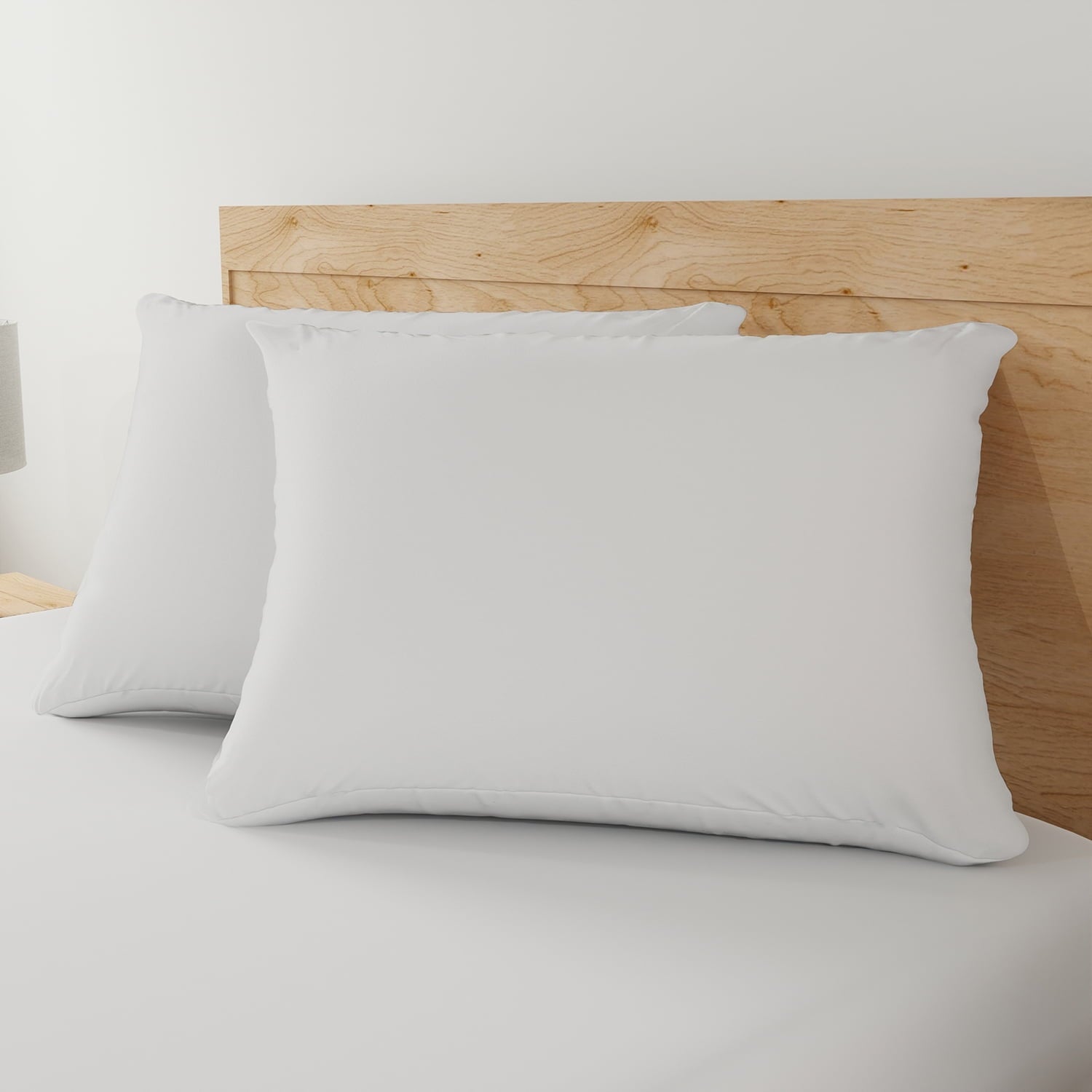 Decorative Plump Allergy Relief Bed Pillows, Standard/Queen - Firm Support, Back and Side Sleeper (2 Count) - Hotel Quality Plush Sleeping Pillows Detail