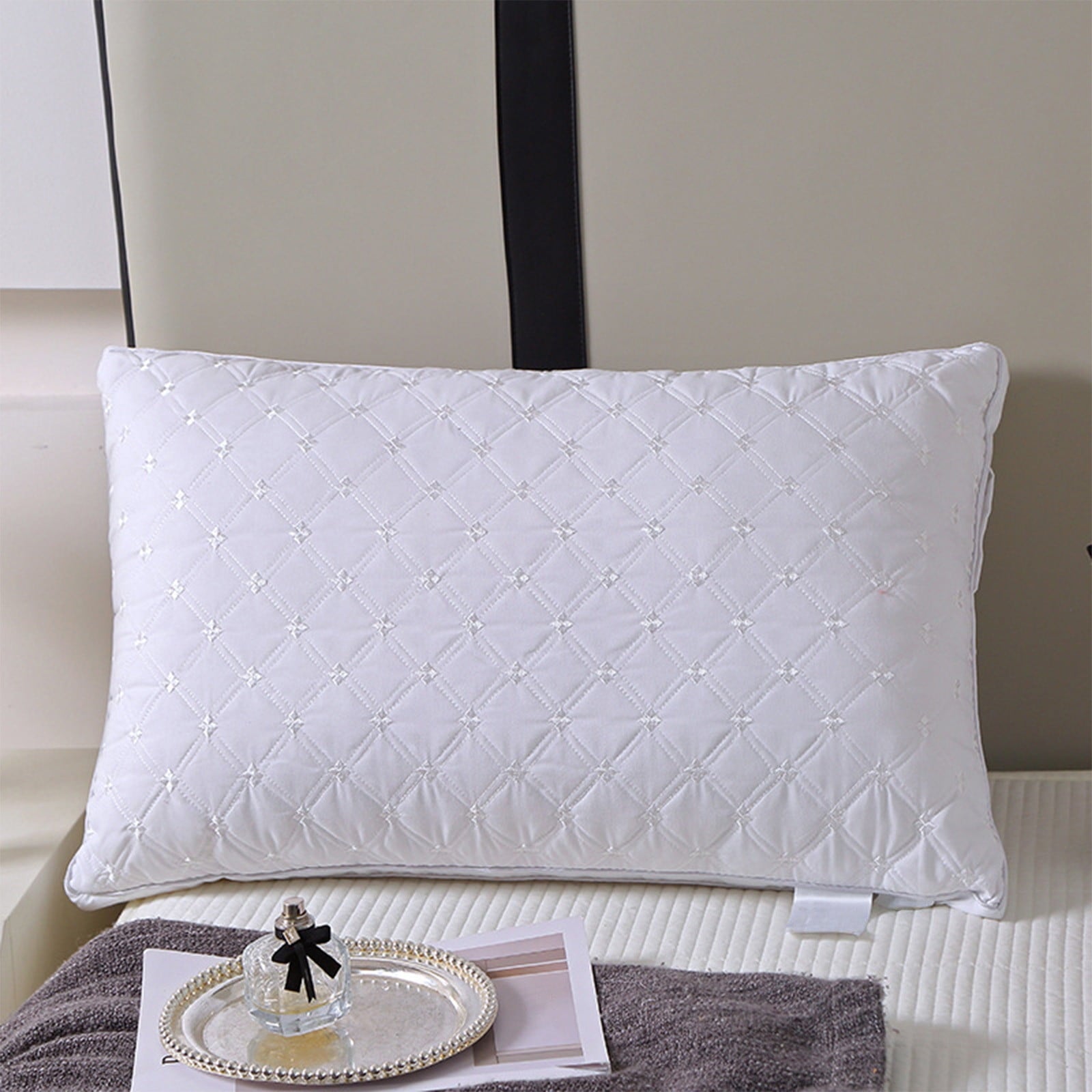 Hotel Collection Hotel Grade Extra Soft Pillows Queen Size Set of 2 Supportive Bed Pillow for Back Side and Stomach Sleepers, Breathab... - Orthopedic Shredded Foam Bed Pillow Set Detail