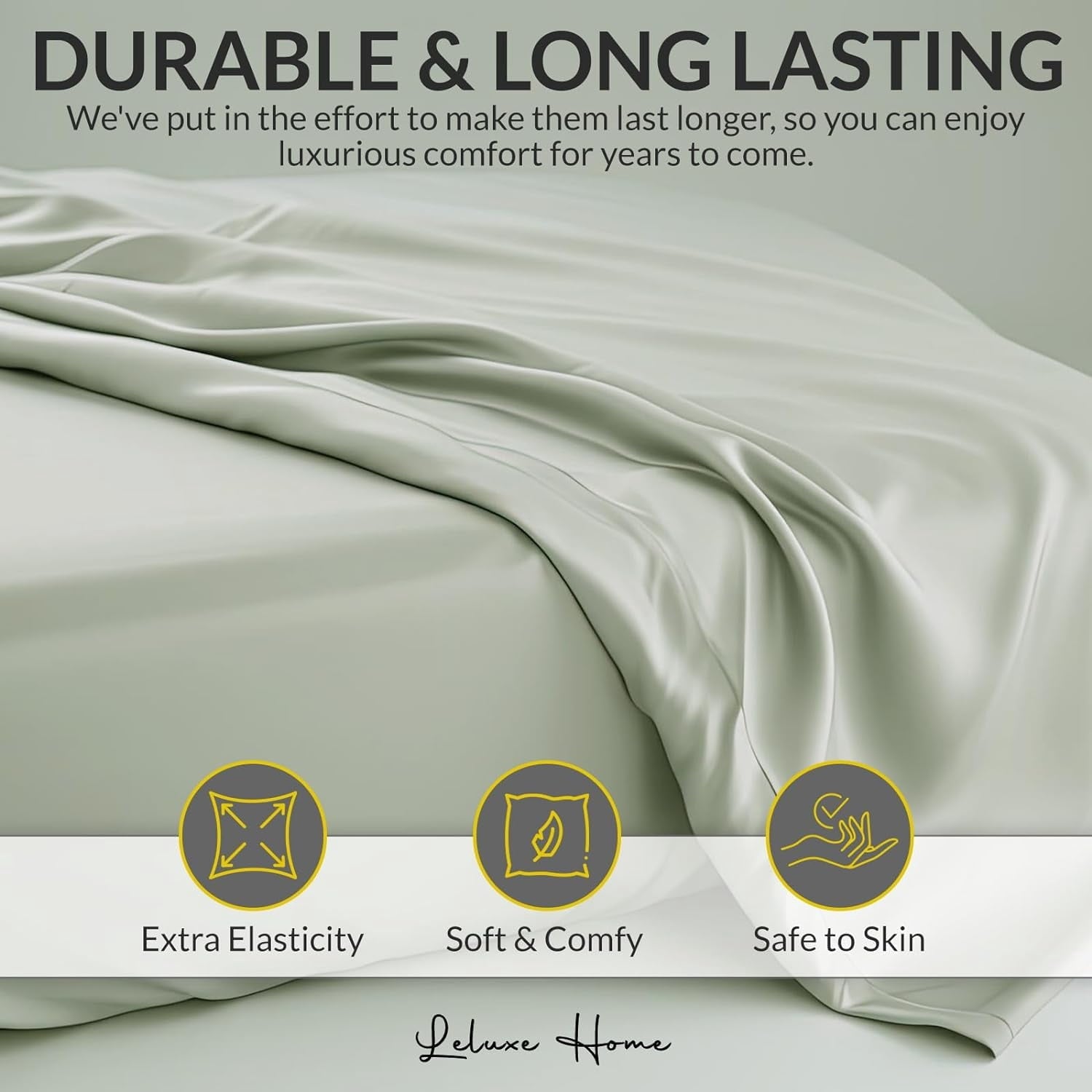 Cooling Sateen 4-Piece Full Pink Sheet Set - Cooling, Wrinkle-Free - Breathable Egyptian Cotton Flat & Fitted Sheets Detail