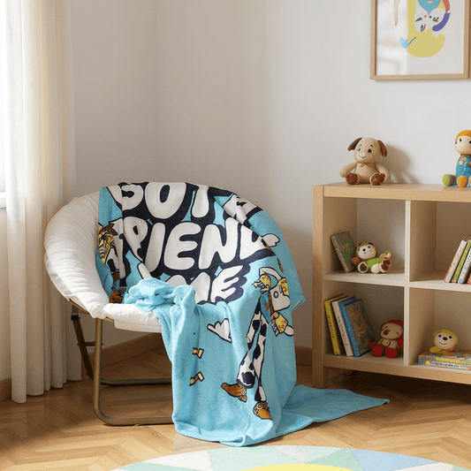 Decorative Knitted Kids Silk Touch Throw Blanket, You've Got a Friend, Multicolor, 62" x 90" - Luxury Knitted Decorative Throw Blanket with Fringes - Default Title