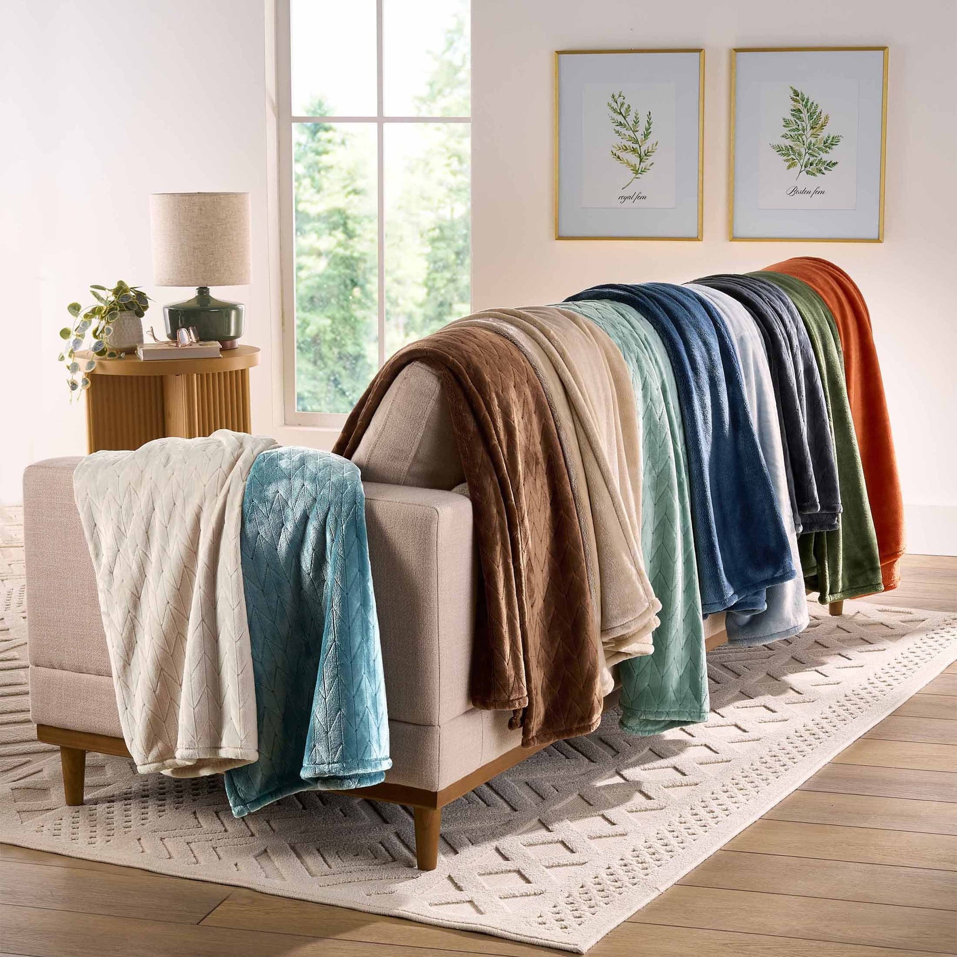 Cozy Fleece Textured Velvet Plush Soft Fleece Throw Blanket, Oversized, Greystone - Luxury Knitted Decorative Throw Blanket with Fringes Detail