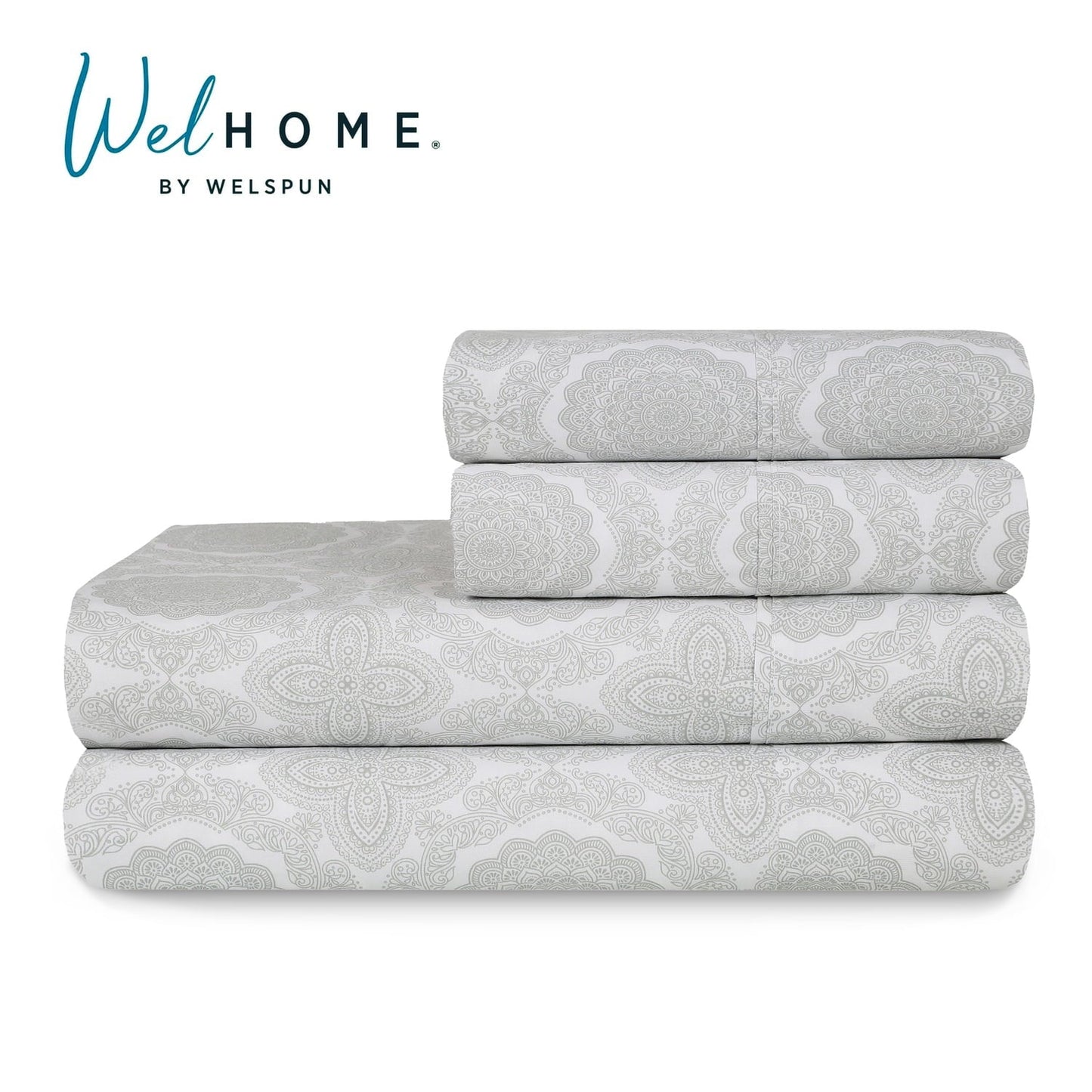 Wrinkle-Resistant 100% Cotton Queen Sheets Set, 4 Piece Bed Sheets Set with HeiQ Fresh, Percale Weave, Hotel Luxury, Ultra Soft Sheets ... - Cooling Hotel Quality Bedding Sheets and Pillowcases Detail