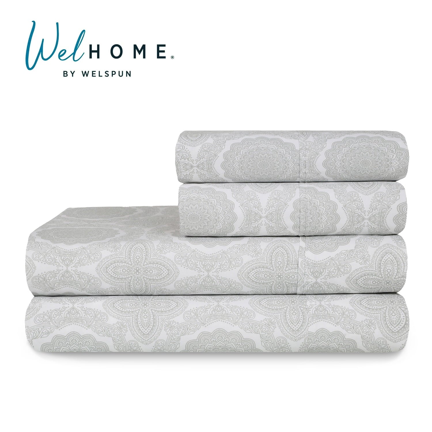 Wrinkle-Resistant 100% Cotton Queen Sheets Set, 4 Piece Bed Sheets Set with HeiQ Fresh, Percale Weave, Hotel Luxury, Ultra Soft Sheets ... - Cooling Hotel Quality Bedding Sheets and Pillowcases Detail
