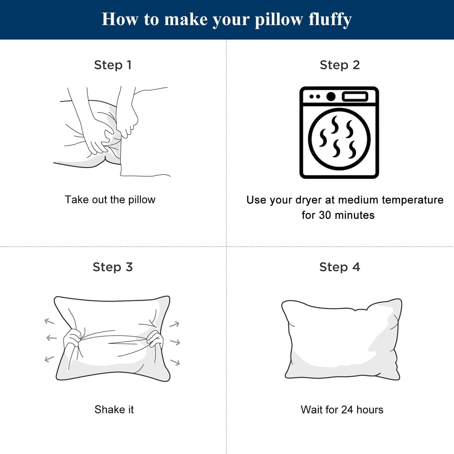 Hotel Collection Bed Pillows 2 Pack Down Alternative Pillows for Bed Queen Size Set of 2 Soft Hotel Collection Gusseted Cooling Pillow... - Hotel Quality Plush Sleeping Pillows Detail
