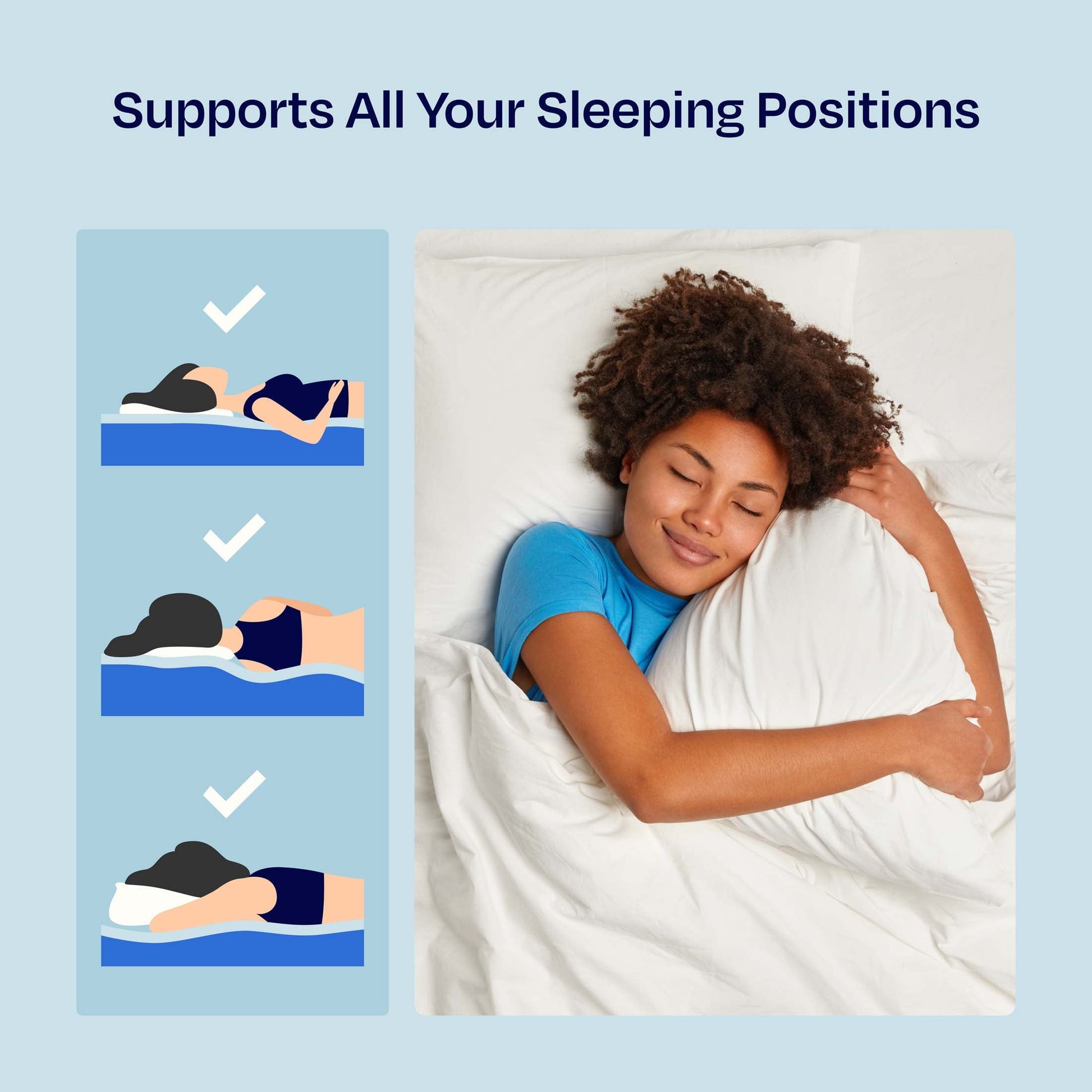 Fluffy Shredded 2-Pack Comfort Bed Pillows Standard size set of 2 for Sleeping, Pillows, for Back, Stomach or Side Sleepers, 20 x 26 ... - Orthopedic Shredded Foam Bed Pillow Set Detail