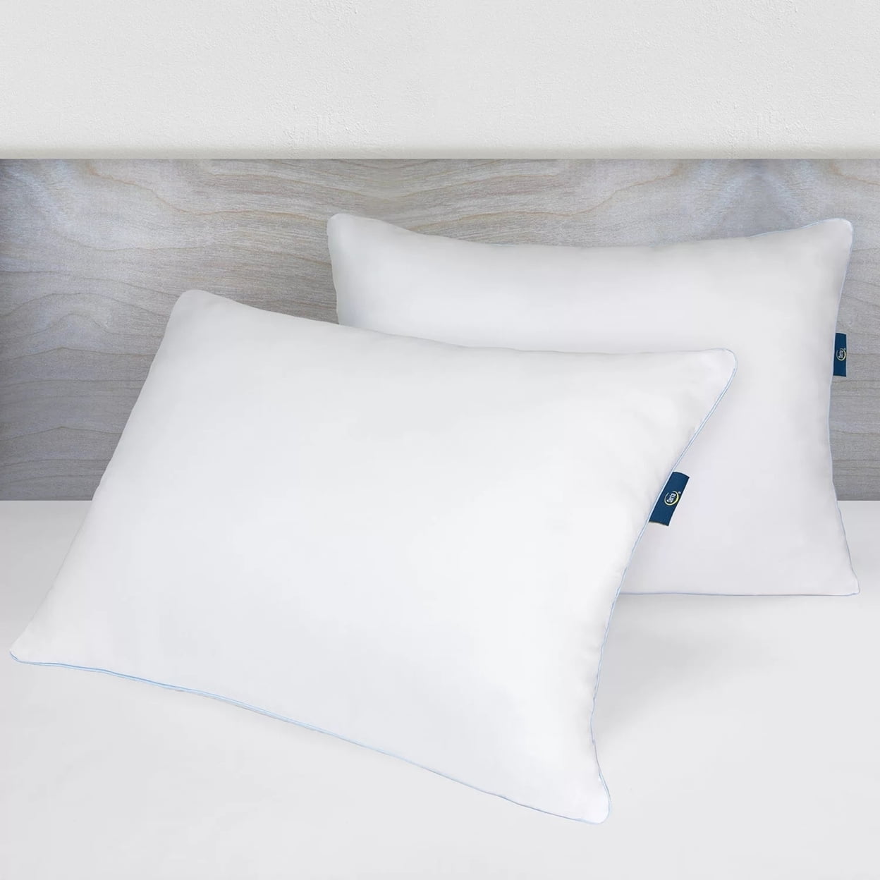 Decorative Plump Comfy Sleep Eco-Friendly Bed Pillow Standard/Queen (2 Pk) - Hotel Quality Plush Sleeping Pillows Detail