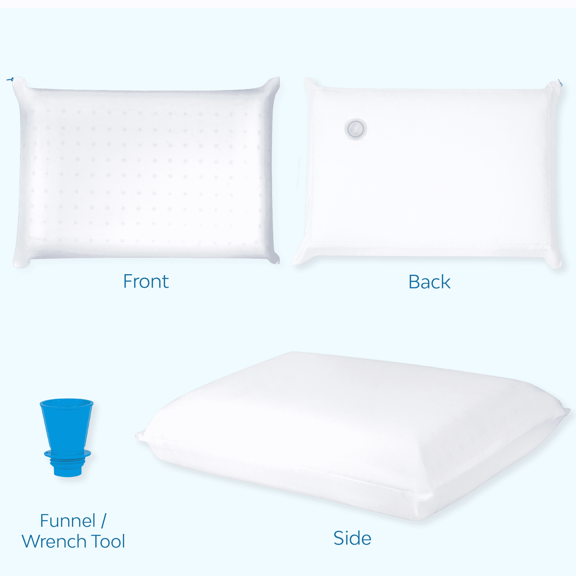 Ergonomic Memory Foam Memory Foam Water Pillow - Adjustable Pillow for Neck Pain Relief, Pillow for Side, Back, and Stomach Sleepers, The O... - Orthopedic Shredded Foam Bed Pillow Set Detail