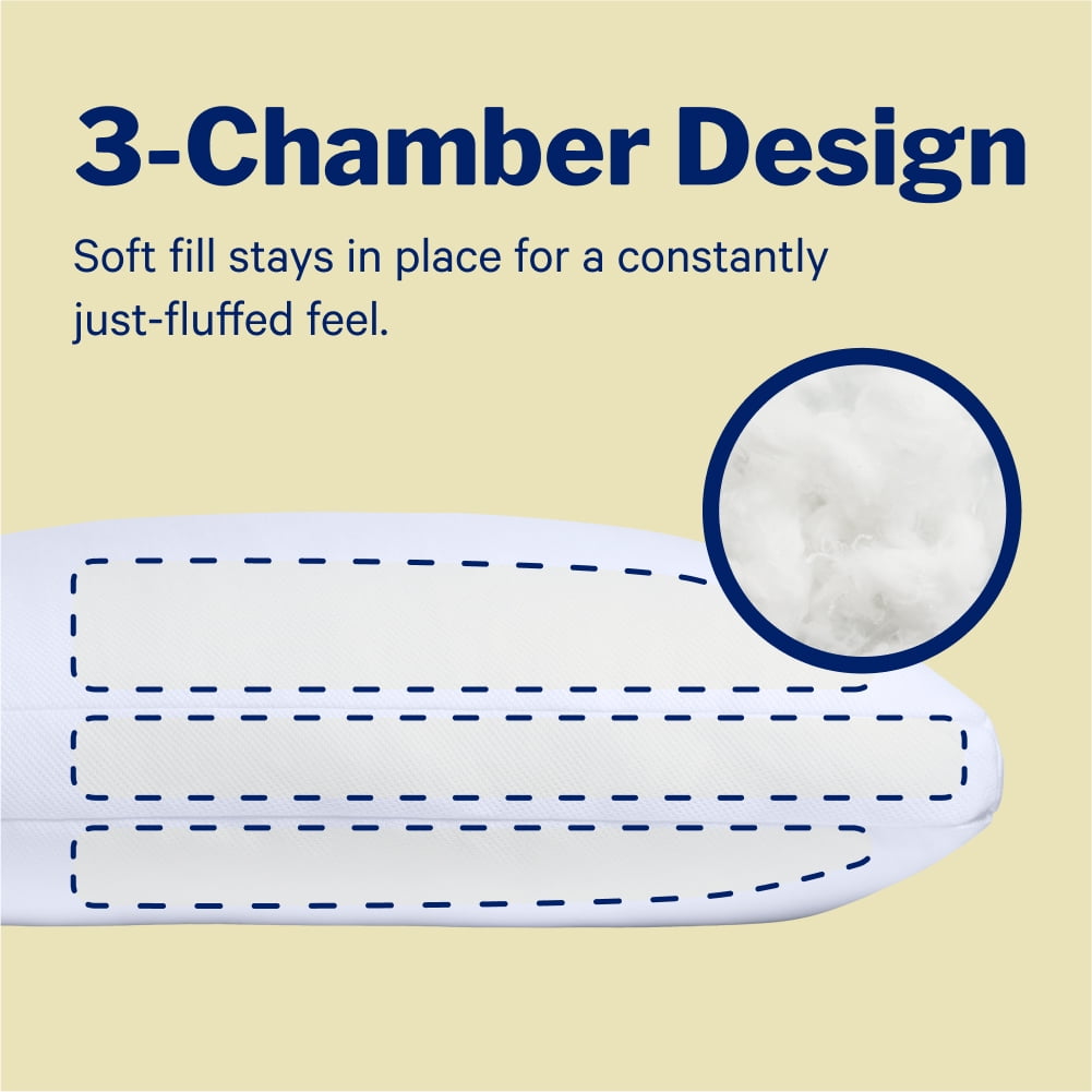 Hotel Collection Sleep Essential Cooling Pillow, Standard - Orthopedic Shredded Foam Bed Pillow Set Detail