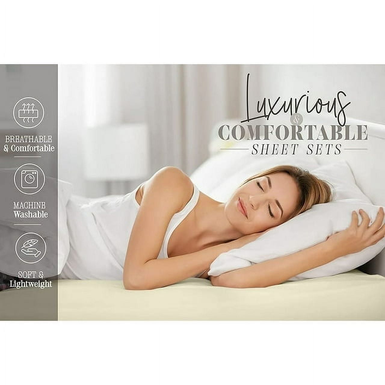 Premium Egyptian Cotton 4 Pieces Bed in a Bag Sheet Set Full Red - Breathable Egyptian Cotton Flat & Fitted Sheets Detail