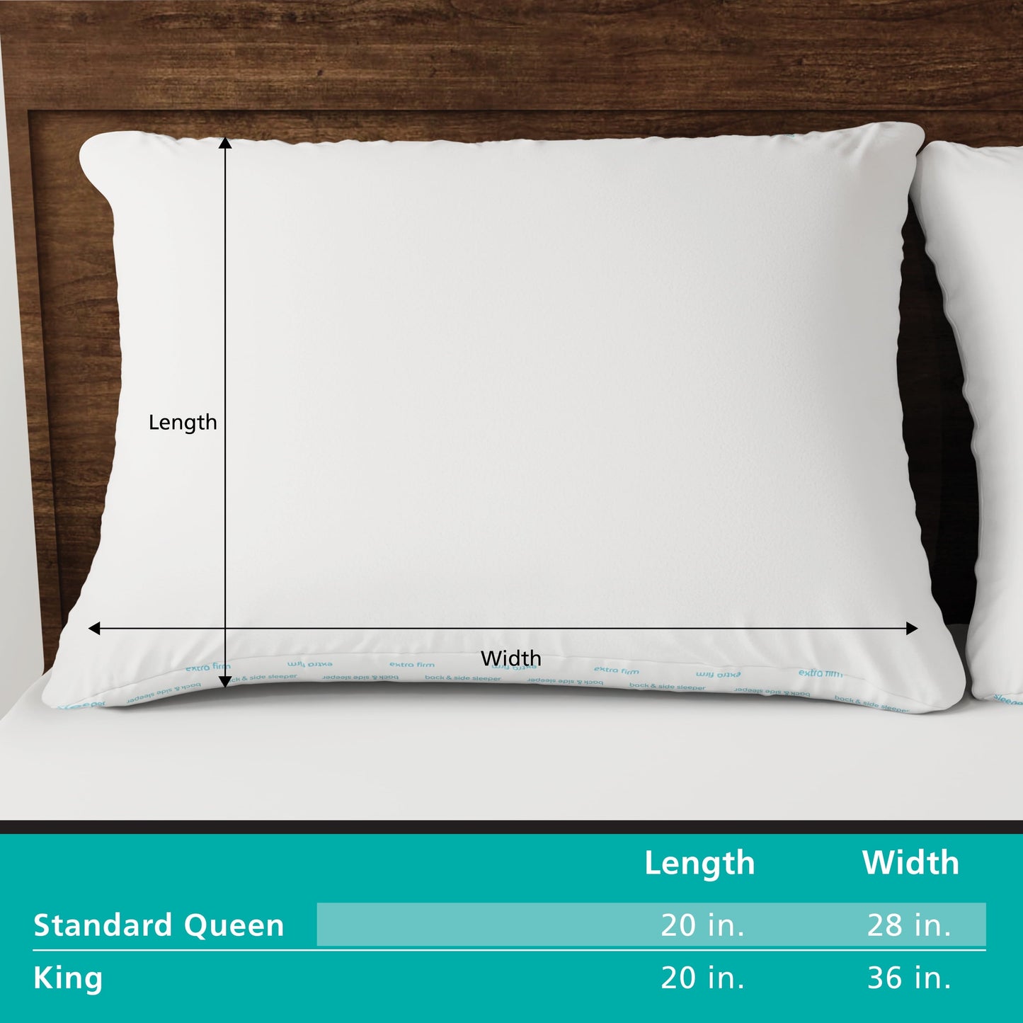 Fluffy Shredded Back & Side Sleeper Bed Pillow, Standard/Queen - Extra Firm Support (4 Pack) - Decorative Throw Pillow Cushion for Sofa & Bed Detail