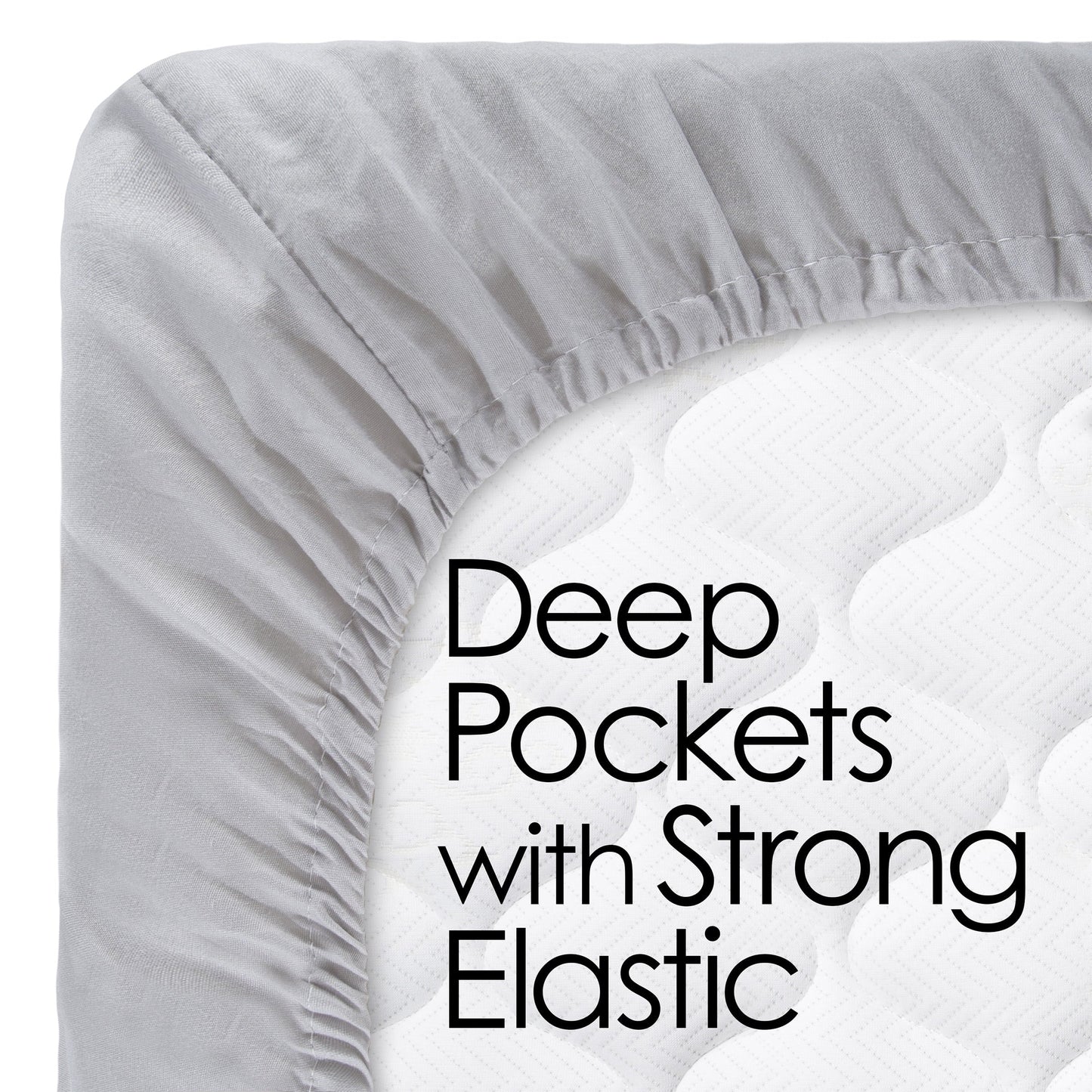 Breathable Luxury Set- 3 Piece Bed Linens-Fitted & Flat s, Plus A Pillowcase-Wrinkle, Stain & Fade Resistant (Twin, White) - Breathable Egyptian Cotton Flat & Fitted Sheets Detail