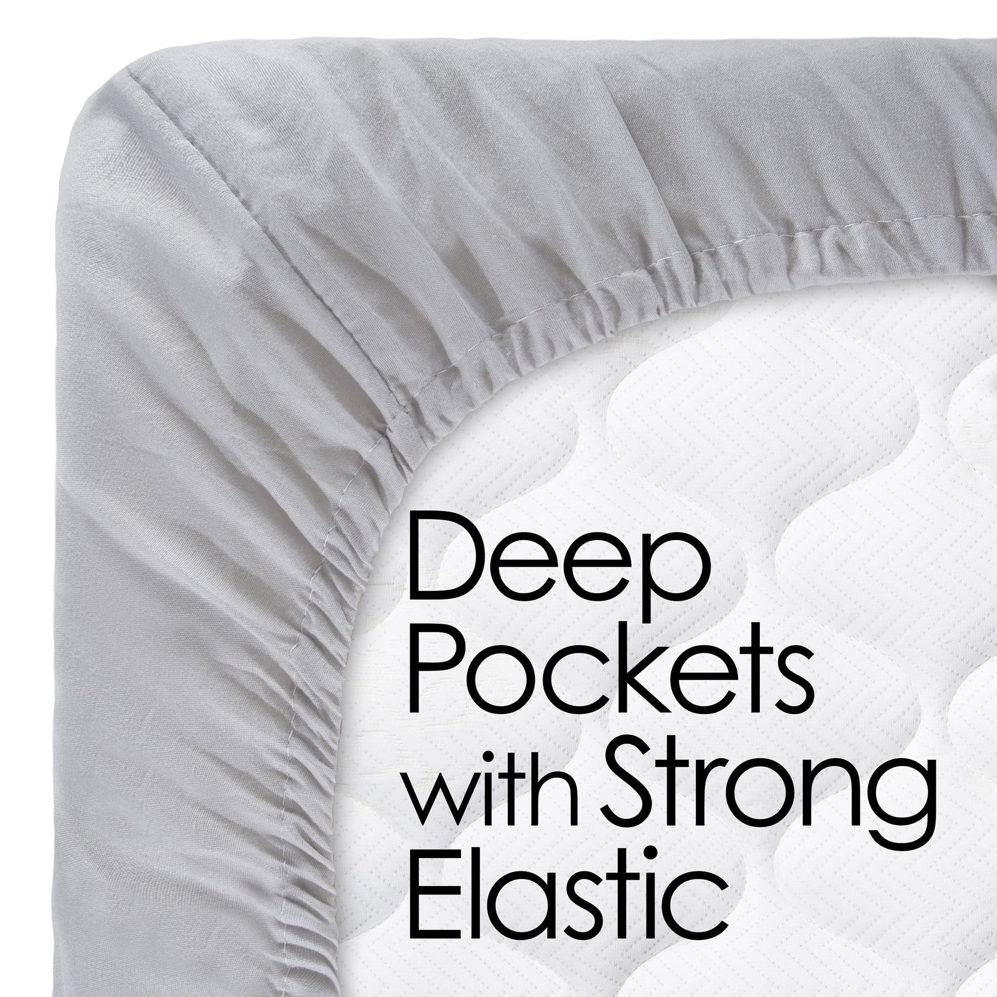 Breathable Luxury Set- 3 Piece Bed Linens-Fitted & Flat s, Plus A Pillowcase-Wrinkle, Stain & Fade Resistant (Twin, White) - Breathable Egyptian Cotton Flat & Fitted Sheets Detail