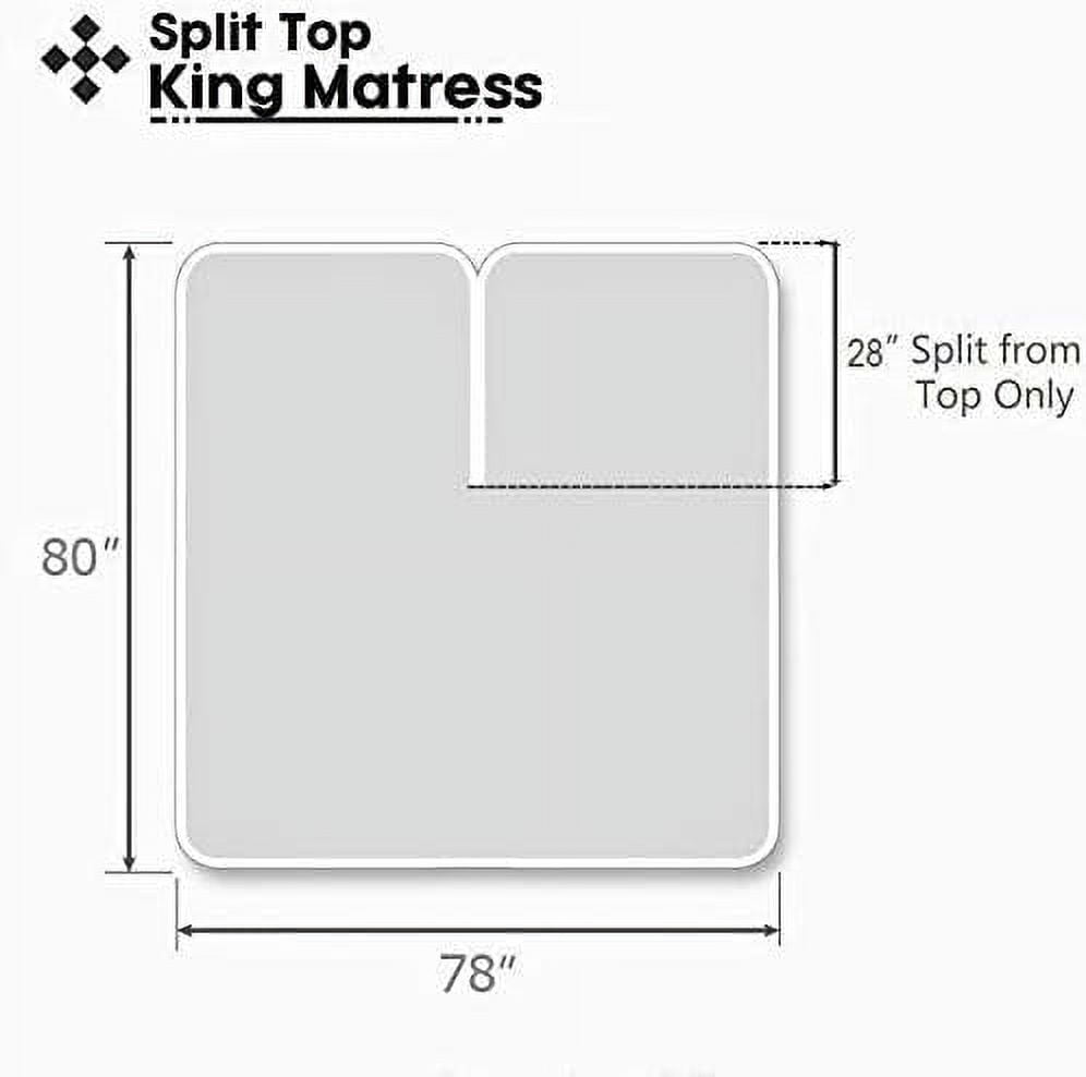 Cooling Sateen Top Split King 100% Egyptian Cotton 1000 Thread Count, Adjustable Beds -Top Split King Sheets Sets (4 Pcs) Split Down... - Premium Ultra-Soft Pillowcase Pair for Sleeping Detail