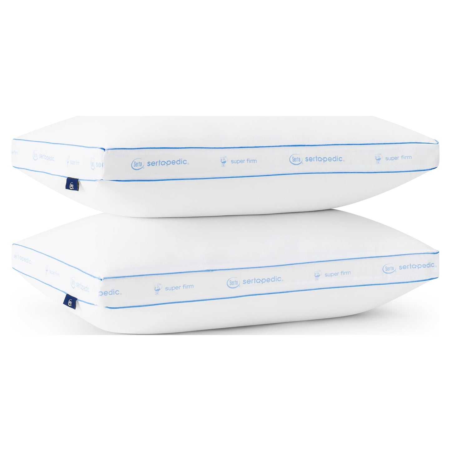 Ergonomic Memory Foam Extra Firm Pillow, Standard/Queen, 2 Pack, Hypoallergenic - Orthopedic Shredded Foam Bed Pillow Set Detail