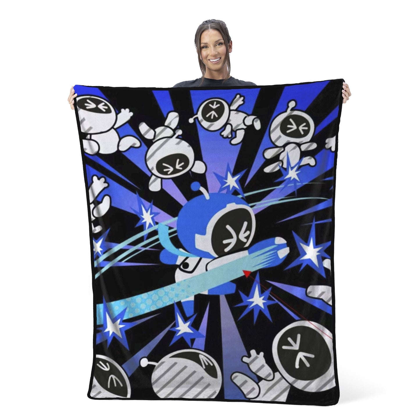 Cozy Fleece Silk Touch Throw Blanket for Kids, 46x60 inches - Super Soft Reversible Sherpa Flannel Blanket Detail