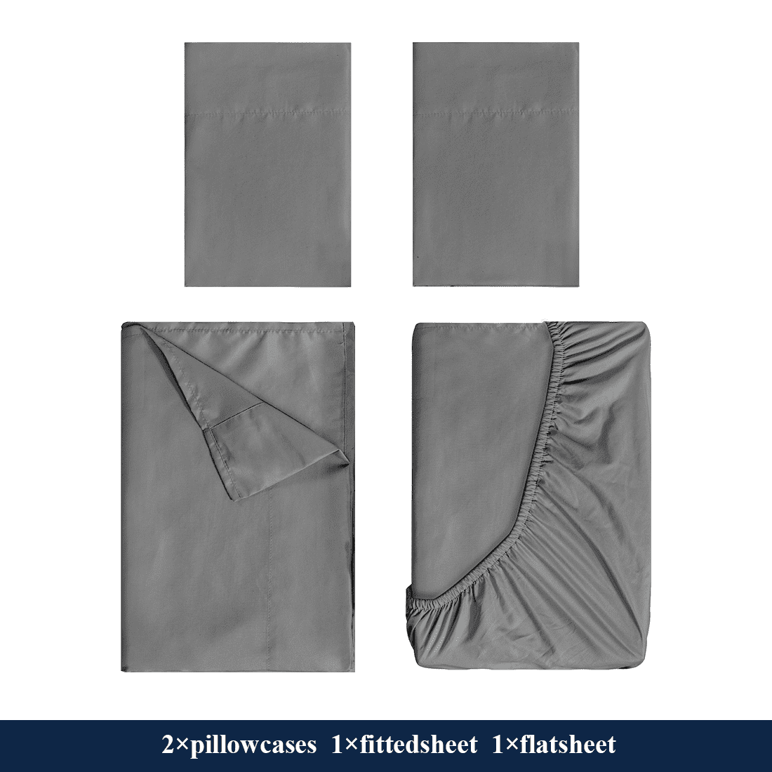 Breathable Luxury Full Size Bed Sheets, 4 Piece Sheets 14” Deep Pocket Sheet & Pillowcase Sets Soft Microfiber Luxury Bedding Fitted Sh... - Premium Ultra-Soft Pillowcase Pair for Sleeping Detail