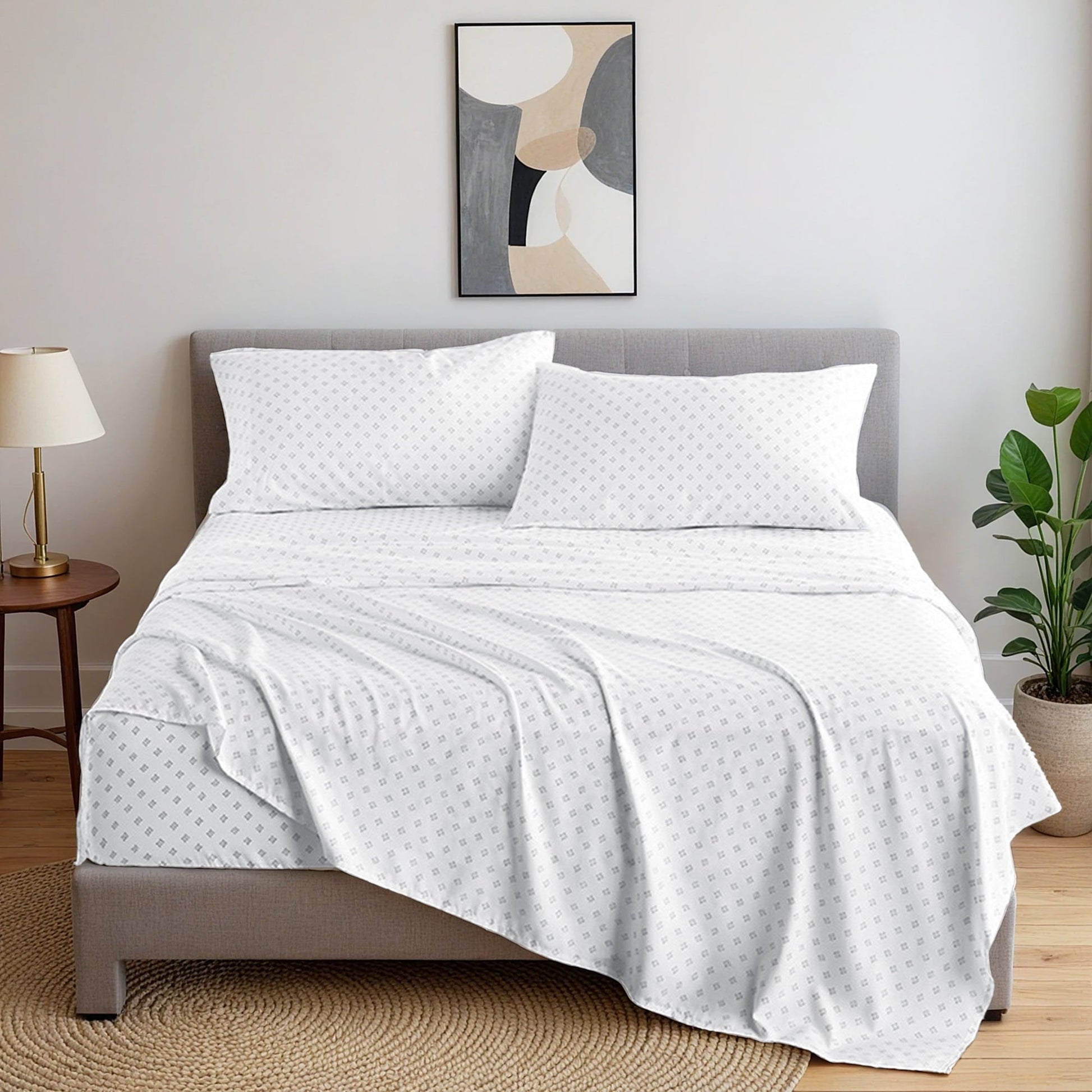 All-Season Queen Size Comforter Set, 7-Piece Reversible Bed in a Bag with Sheets, Navy - Hypoallergenic Ultra-Fluffy Quilt for Winter Detail