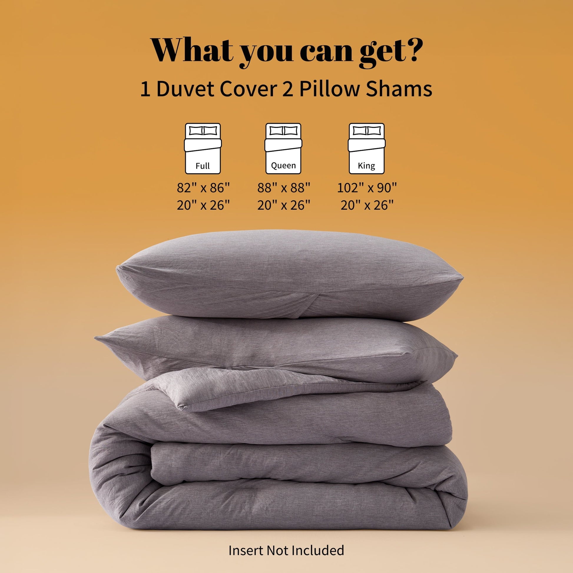All-Season Washed Comforter Set Full Size - 3 Pieces Soft Luxury Cationic Dyeing Bedding Sets, Linen-Like Texture Breathable Wri... - Luxurious Quilted Duvet Cover Set Detail