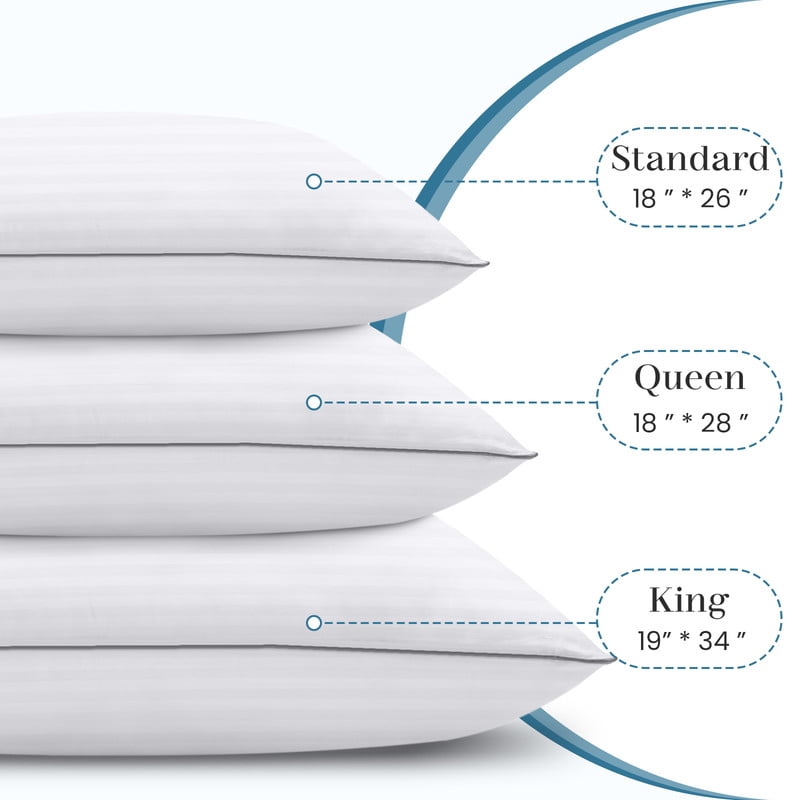 Fluffy Shredded Pillows Queen Size Set of 2, Bed Pillows for Side, Back and Stomach Sleepers, Super Soft Down Alternative Filling, Lu... - Hotel Quality Plush Sleeping Pillows Detail