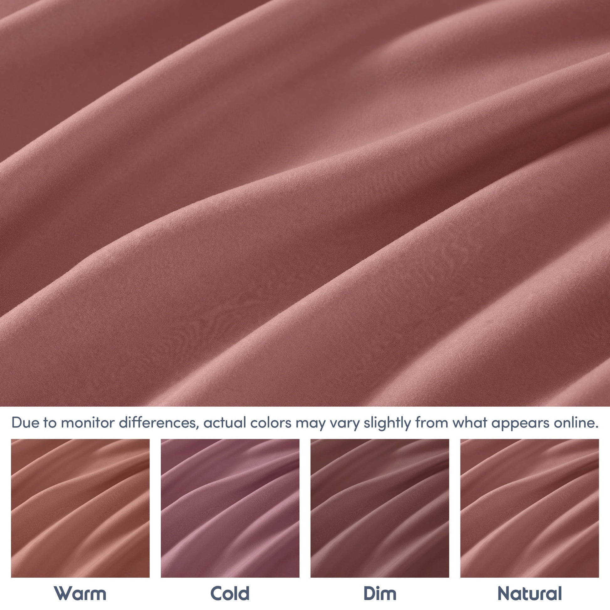 Premium Egyptian Cotton Extra Deep Pocket Twin XL Fitted Sheet Only, Fits 18" to 24" Mattress, Soft Microfiber Fitted Bed Sheet, Pink Clay - Luxury Bed Sheet Set with Deep Pockets Detail