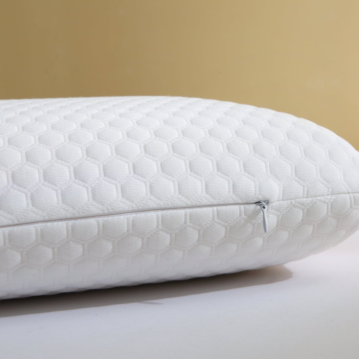 Decorative Plump Memory Foam Bed Pillows, Pillow for Side and Back Sleeper, Pillow for Neck Pain Relief, Washable Removable Cover, Sof... - Decorative Throw Pillow Cushion for Sofa & Bed Detail