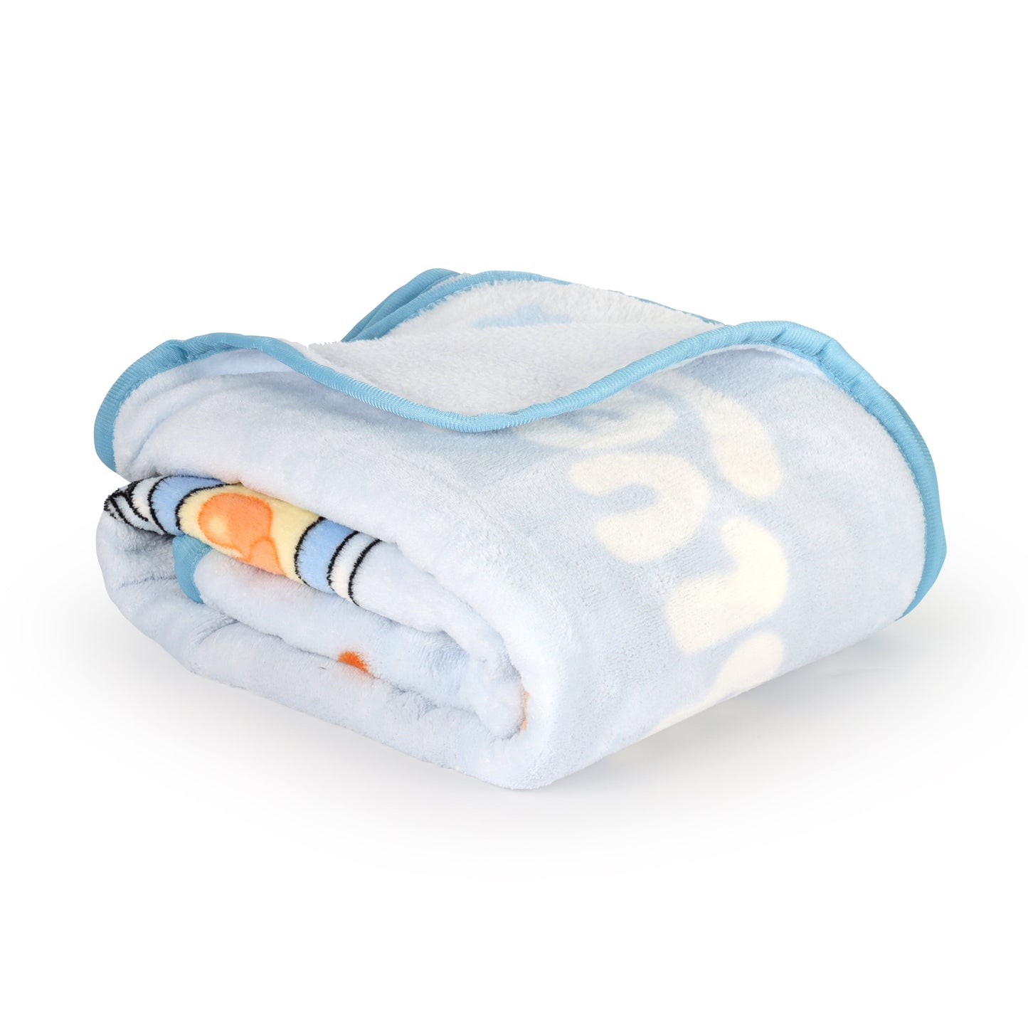 Lightweight Warm Family Kids Throw Blanket, Soft Coral Fleece, Multicolor, 46" x 60" - Luxury Knitted Decorative Throw Blanket with Fringes Detail