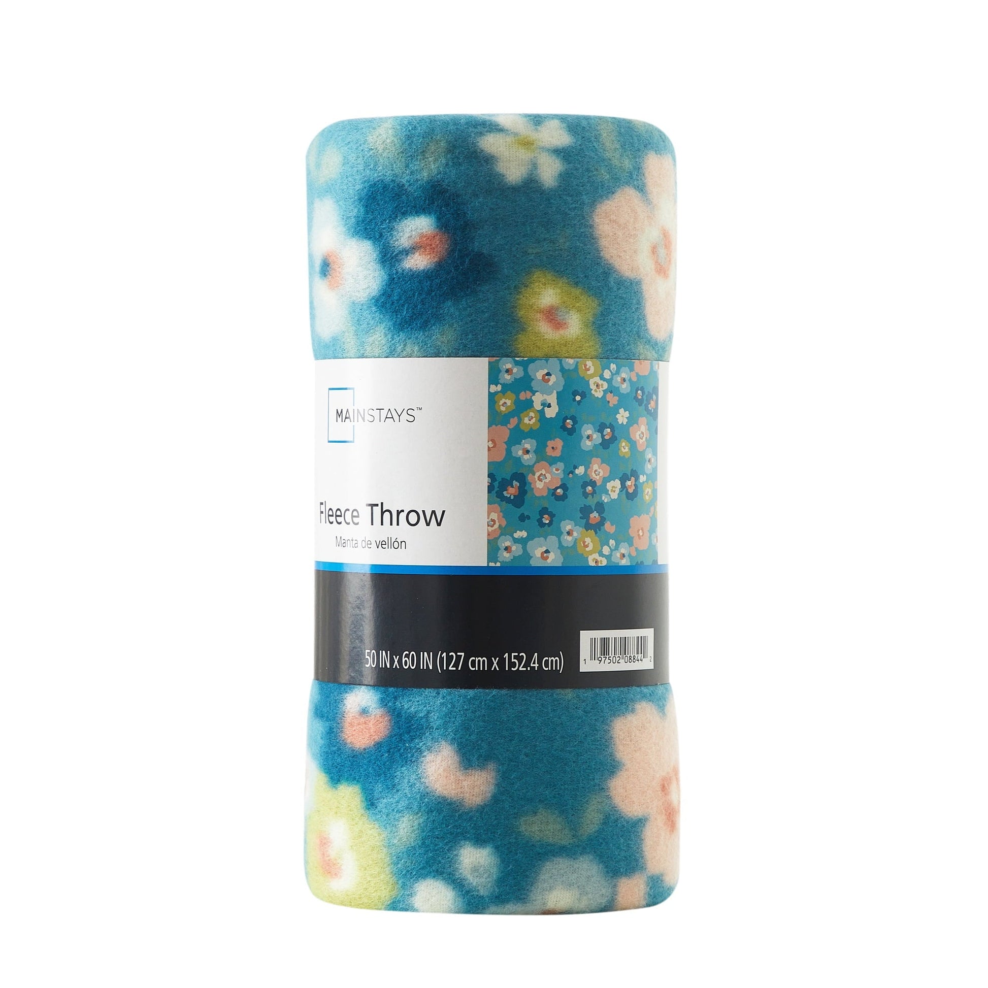 Lightweight Warm Cozy Fleece Throw Blanket Delightful Floral 50" x 60", All Ages - Super Soft Reversible Sherpa Flannel Blanket Detail