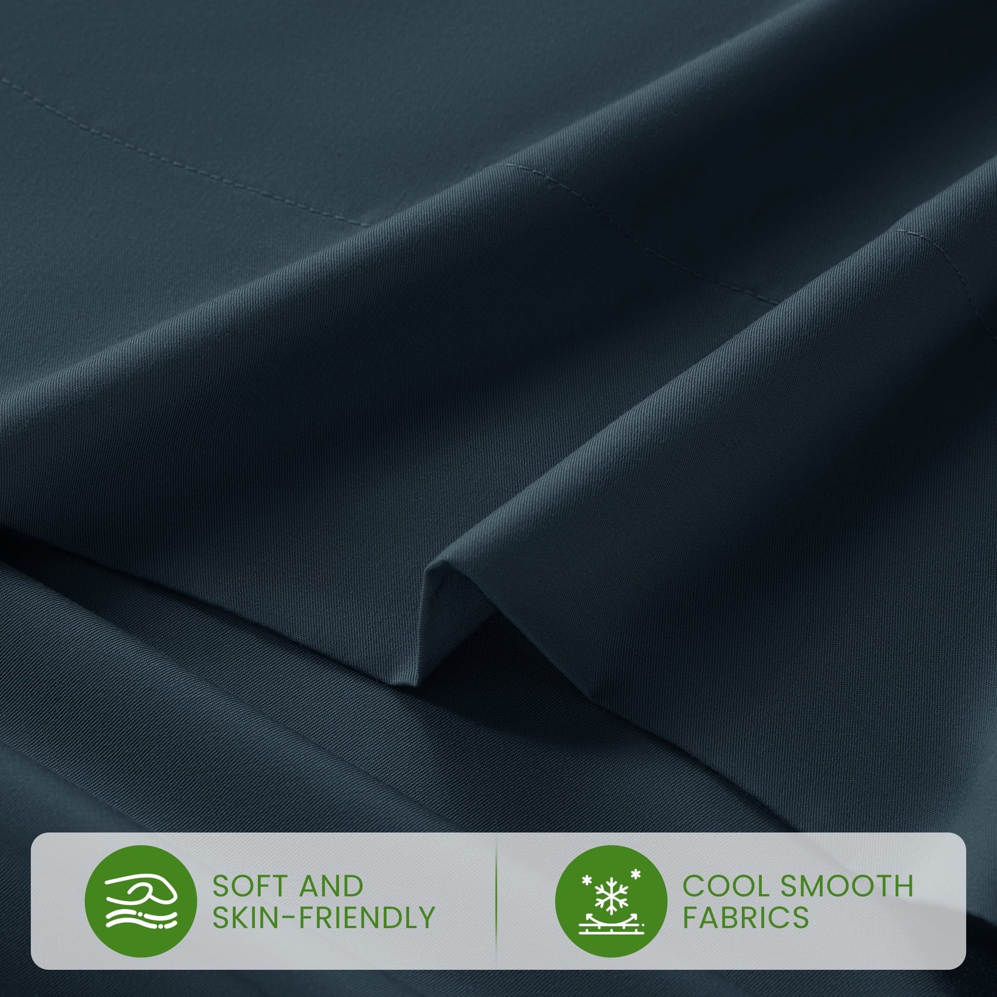 Ultra-Soft 100% Organic Luxurious Bamboo Sheets, Queen Sheet Set 4-Piece with 16" Deep Pocket, Silky Smooth Luxury Bed Sheets, N... - Cooling Hotel Quality Bedding Sheets and Pillowcases Detail