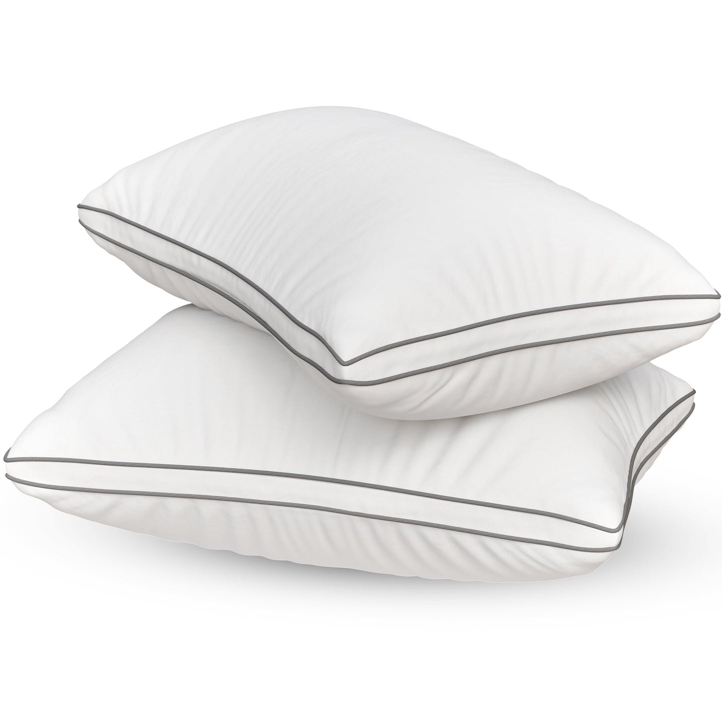 Decorative Plump Bed Pillows Queen Size Set of 2 - Luxury Down Alternative Pillow - 5 Star Hotel Pillows for Back, Side and Stomach Sl... - Orthopedic Shredded Foam Bed Pillow Set Detail