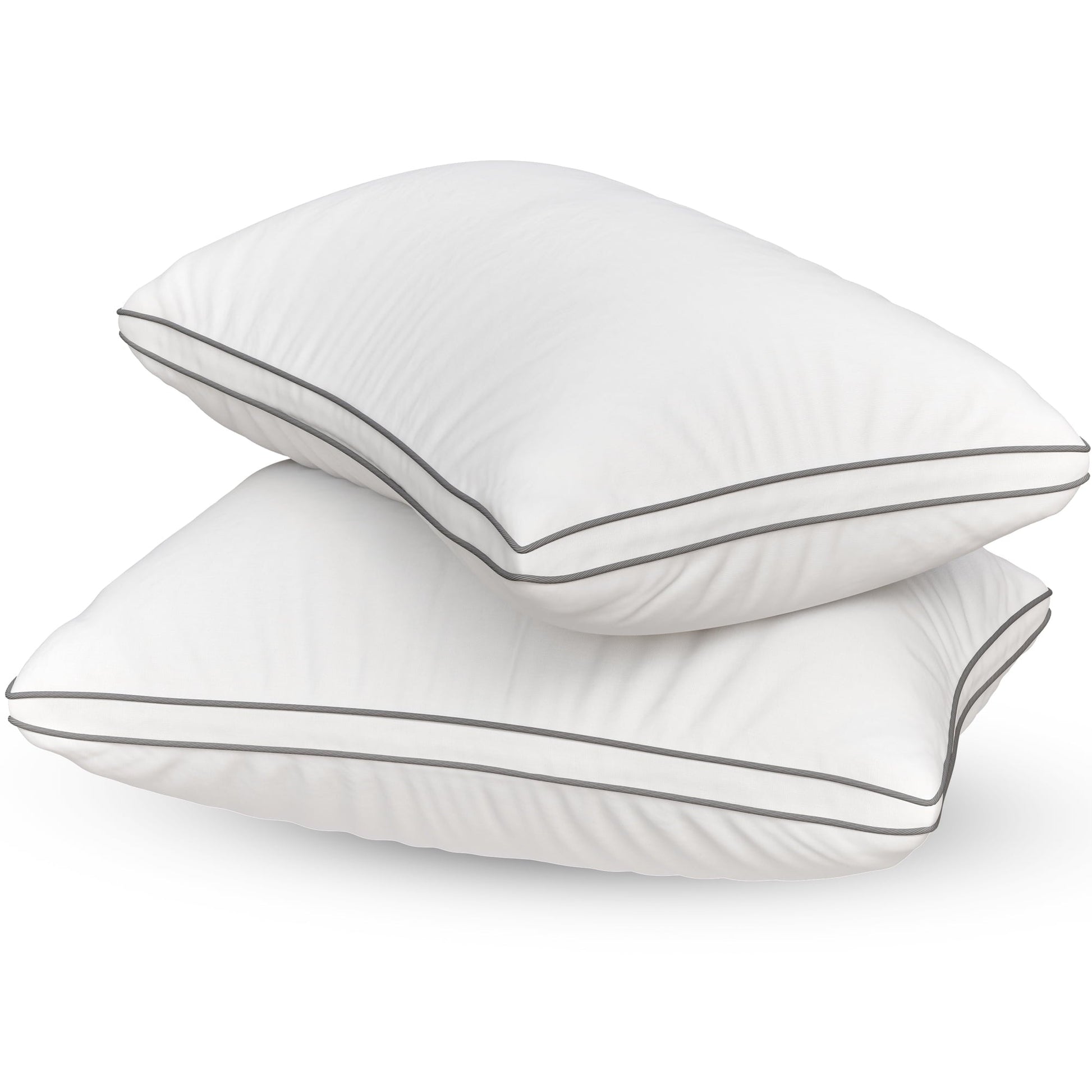 Decorative Plump Bed Pillows Queen Size Set of 2 - Luxury Down Alternative Pillow - 5 Star Hotel Pillows for Back, Side and Stomach Sl... - Orthopedic Shredded Foam Bed Pillow Set Detail