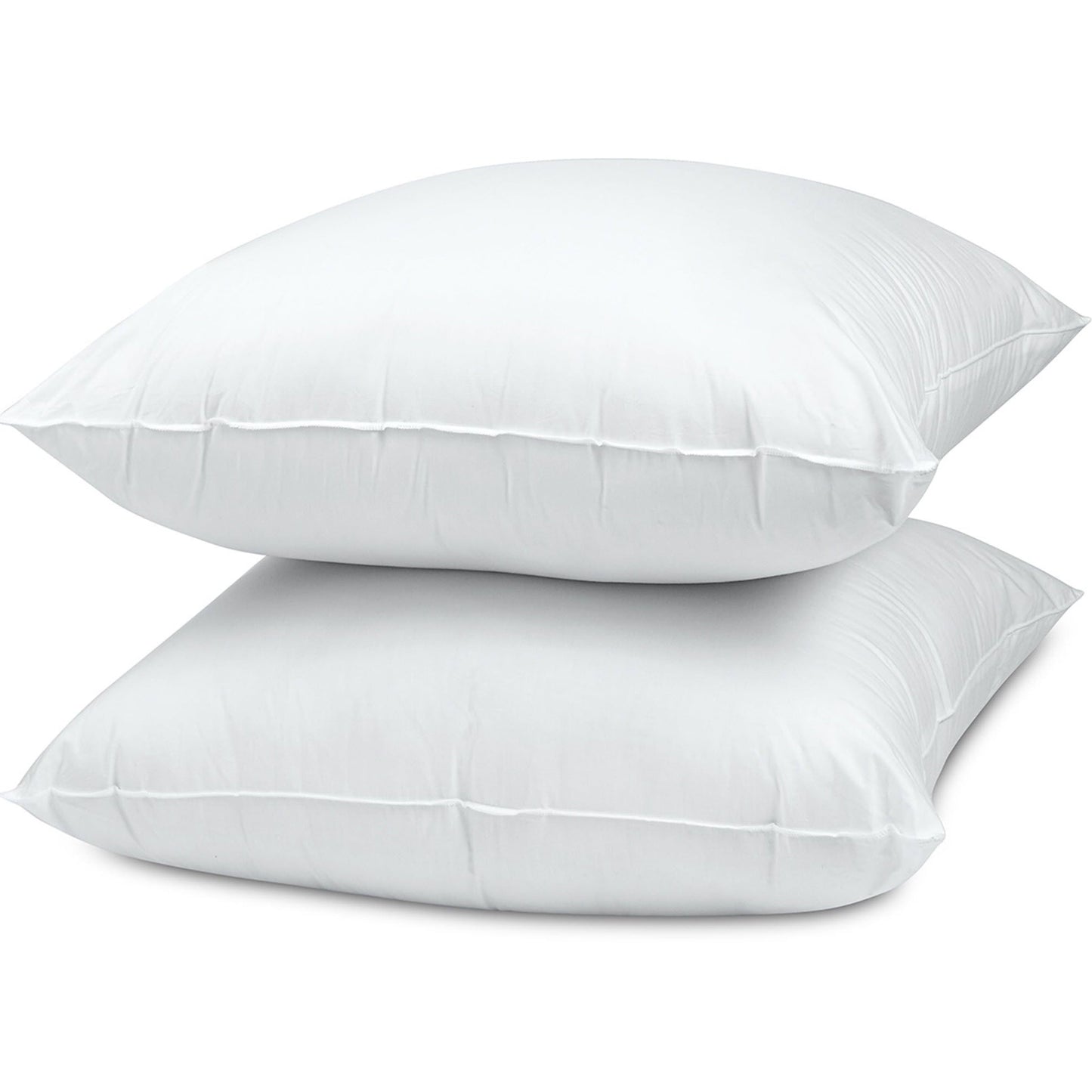 Fluffy Shredded Cotton Euro Throw Pillow, 26" x 26", White- Allergy Defense Fabric - Hotel Quality Plush Sleeping Pillows Detail