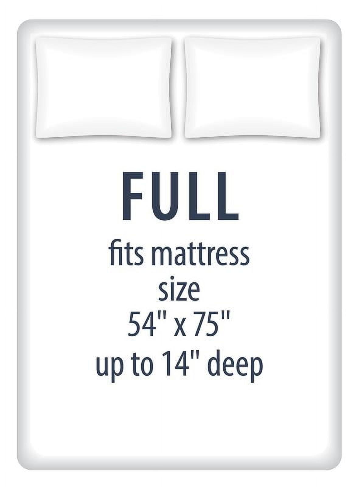 Wrinkle-Resistant Kids Soft Microfiber Sheet Set, Navy Blue Stars, Full, 4 Pieces, Easy Care - Premium Ultra-Soft Pillowcase Pair for Sleeping Detail