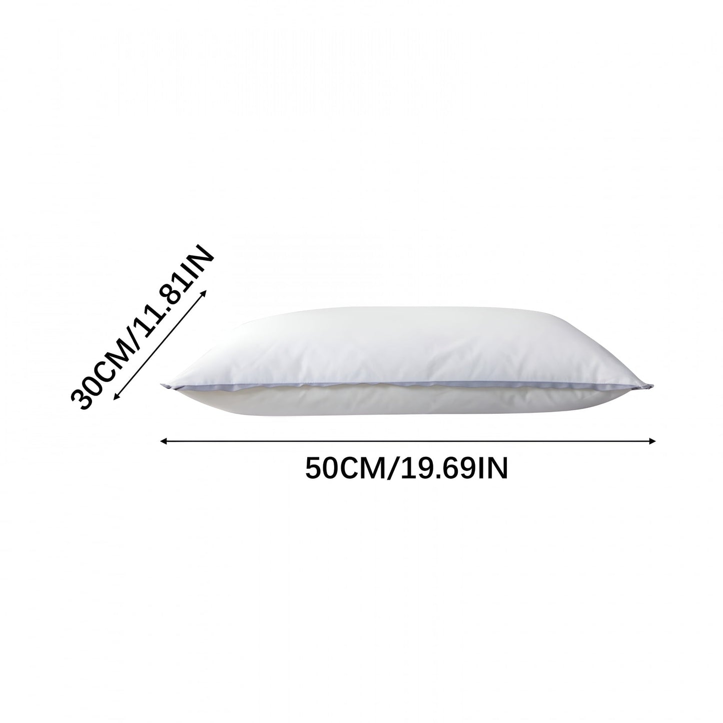 Ergonomic Memory Foam Flat Pillows for Sleeping Thin,Ultra Thin Pillow,Adjustable Shredded Memory Foam Pillows for Side,Back,Stomach Sleepe... - Decorative Throw Pillow Cushion for Sofa & Bed Detail