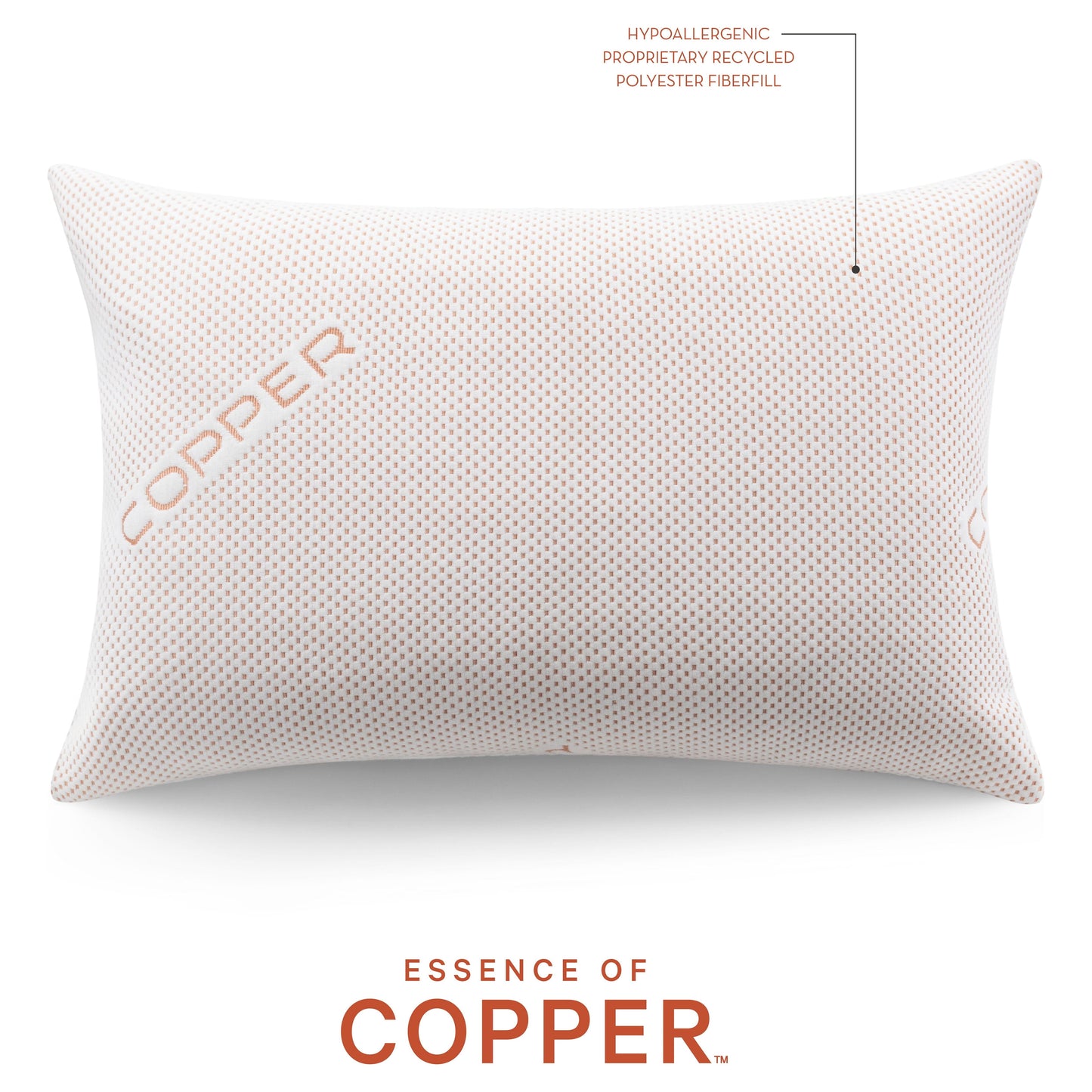 Decorative Plump Luxury Knit Bed Pillow 2 Pack, Standard/Queen, Polyester - Ergonomic Memory Foam Pillow for Neck Pain Support Detail