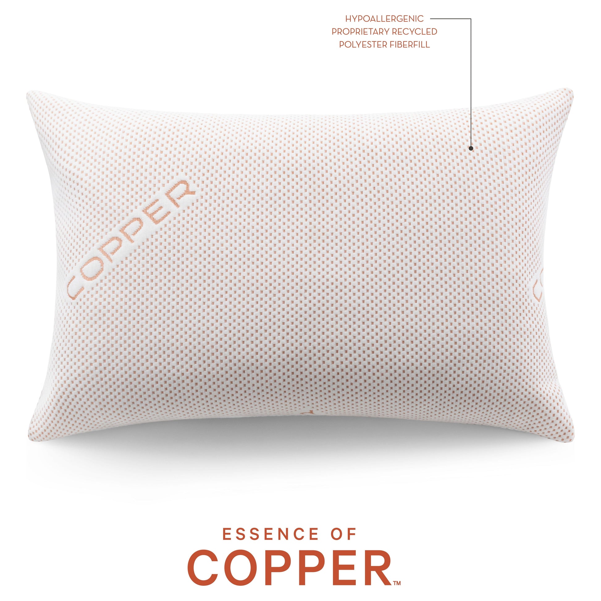 Decorative Plump Luxury Knit Bed Pillow 2 Pack, Standard/Queen, Polyester - Ergonomic Memory Foam Pillow for Neck Pain Support Detail