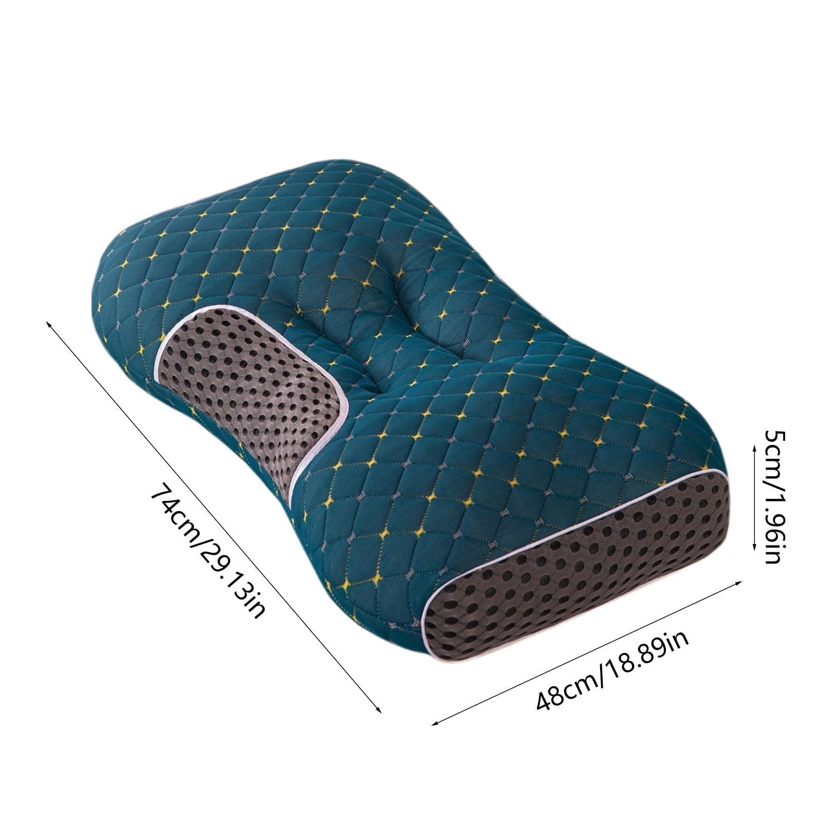Decorative Plump 2-Pack Orthopedic Cervical Pillows For Deep Sleep Support - Non-Collapsing Memory Foam Pillow With Neck Pain Relief, ... - Hotel Quality Plush Sleeping Pillows Detail